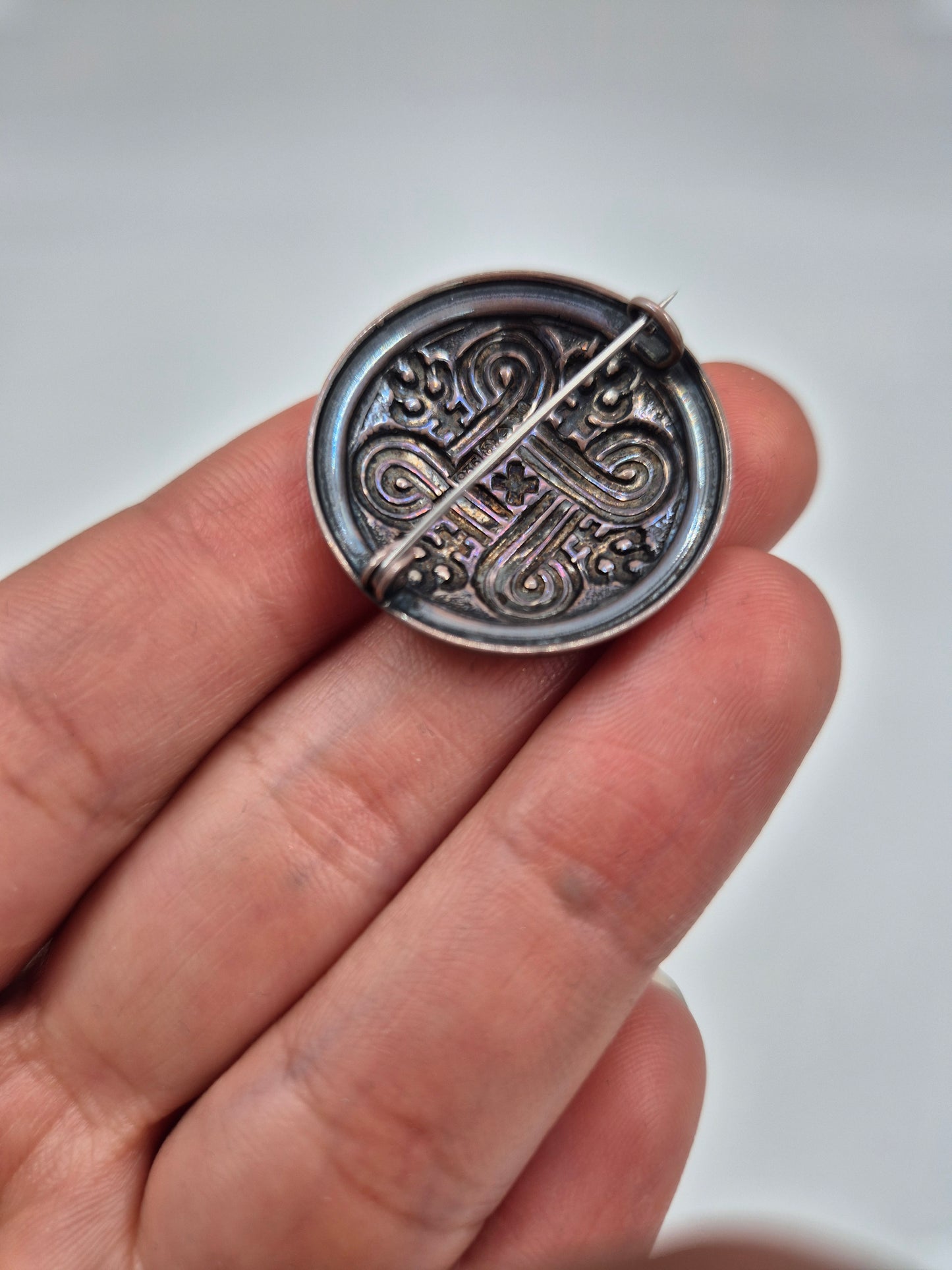 Kalevala Koru Hannunvaakuna Sterling Silver Brooch – Vintage Finnish 925 Silver Pin with Original Box