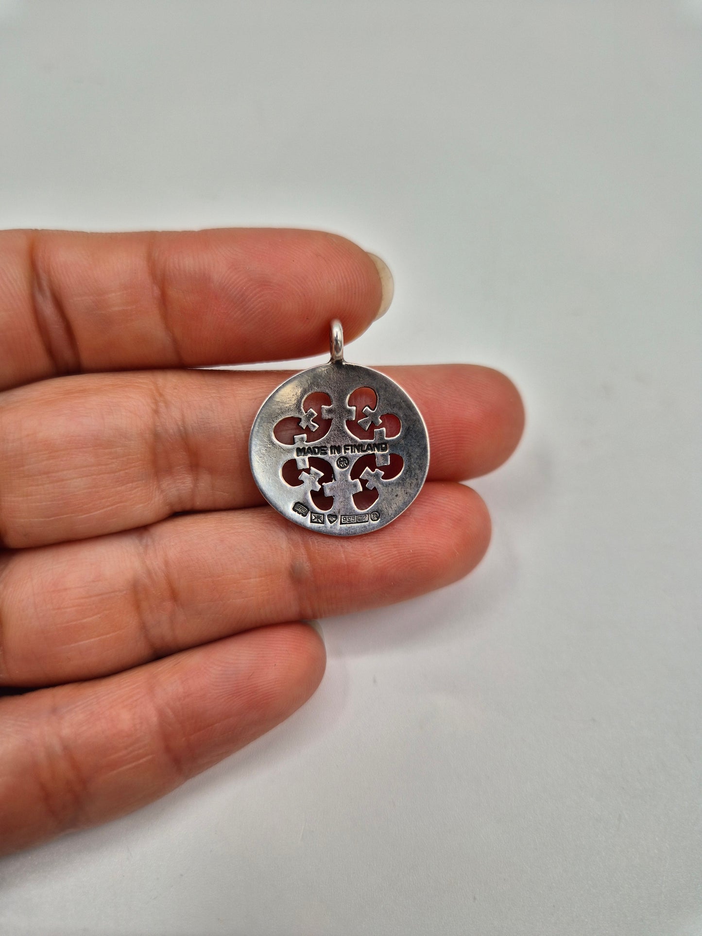 Kalevala Koru Pendant 1574 in Sterling Silver 925 | Vintage Finnish Jewelry