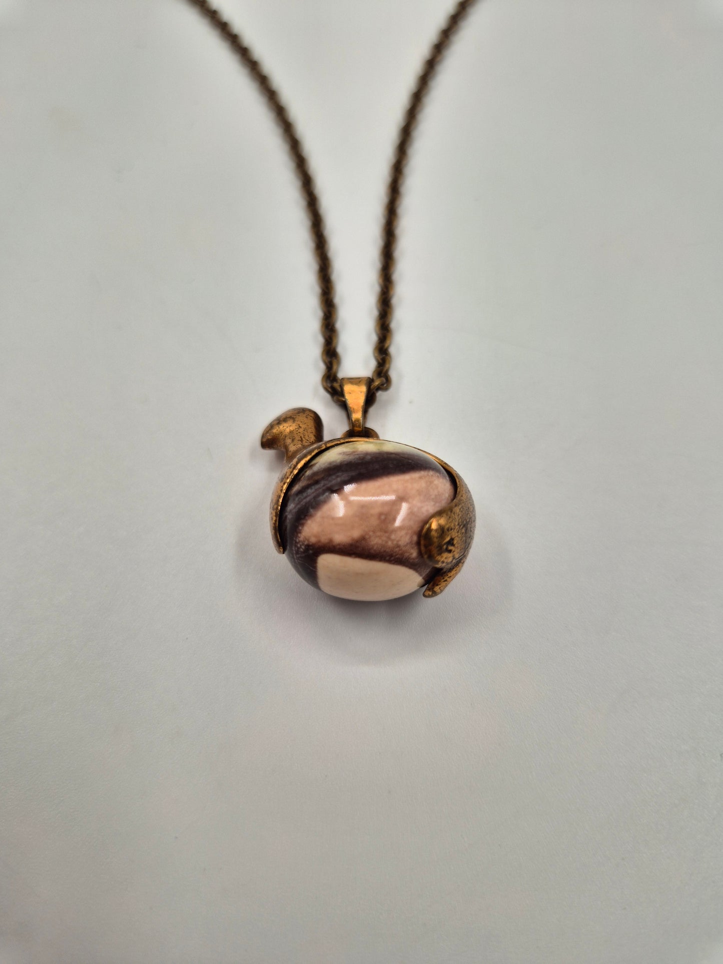 Kalevala Koru - Töyri Bird Bronze Necklace - Kimmo Virkkunen - Finland - 1990s