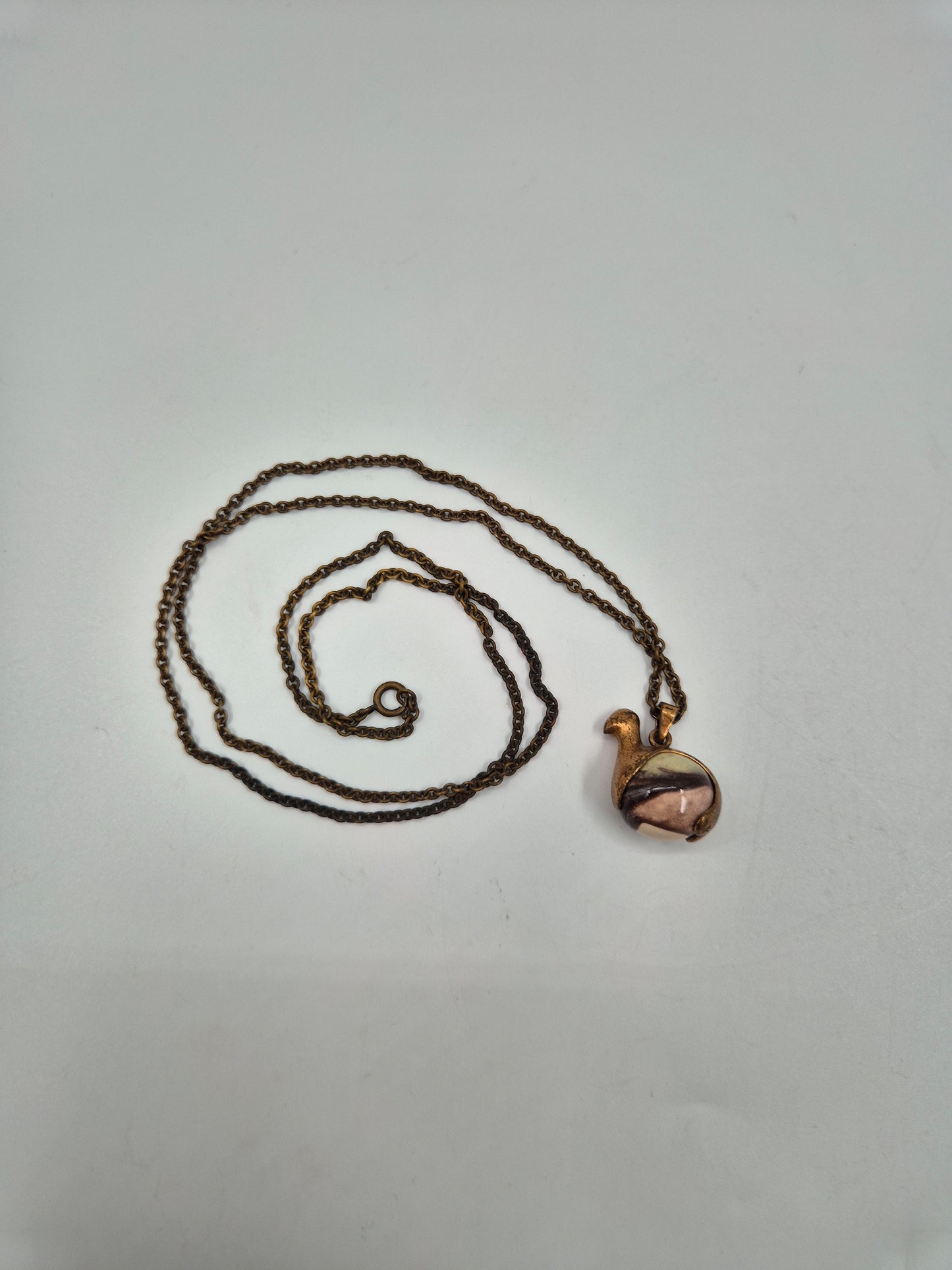 Kalevala Koru - Töyri Bird Bronze Necklace - Kimmo Virkkunen - Finland - 1990s