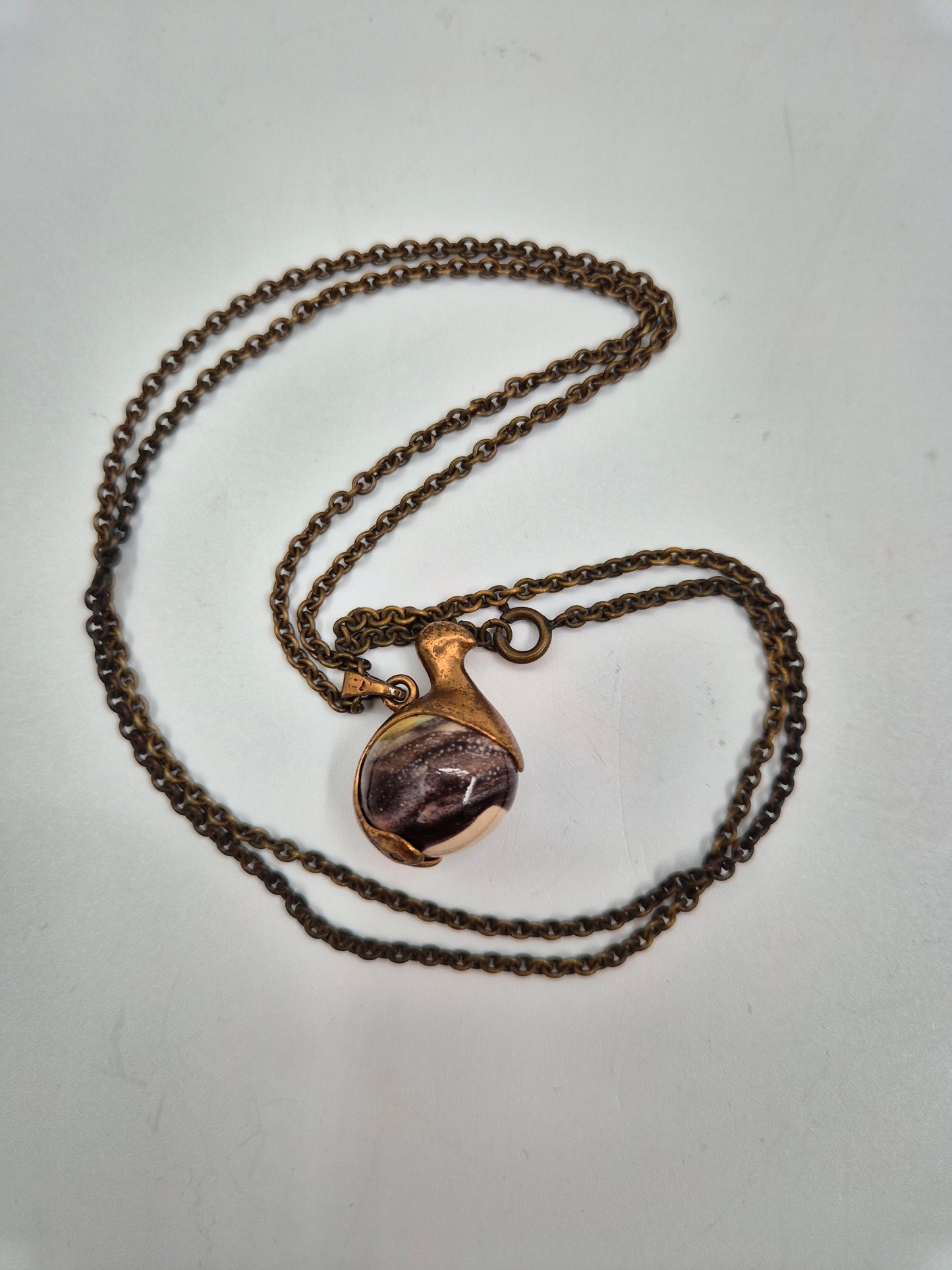 Kalevala Koru - Töyri Bird Bronze Necklace - Kimmo Virkkunen - Finland - 1990s