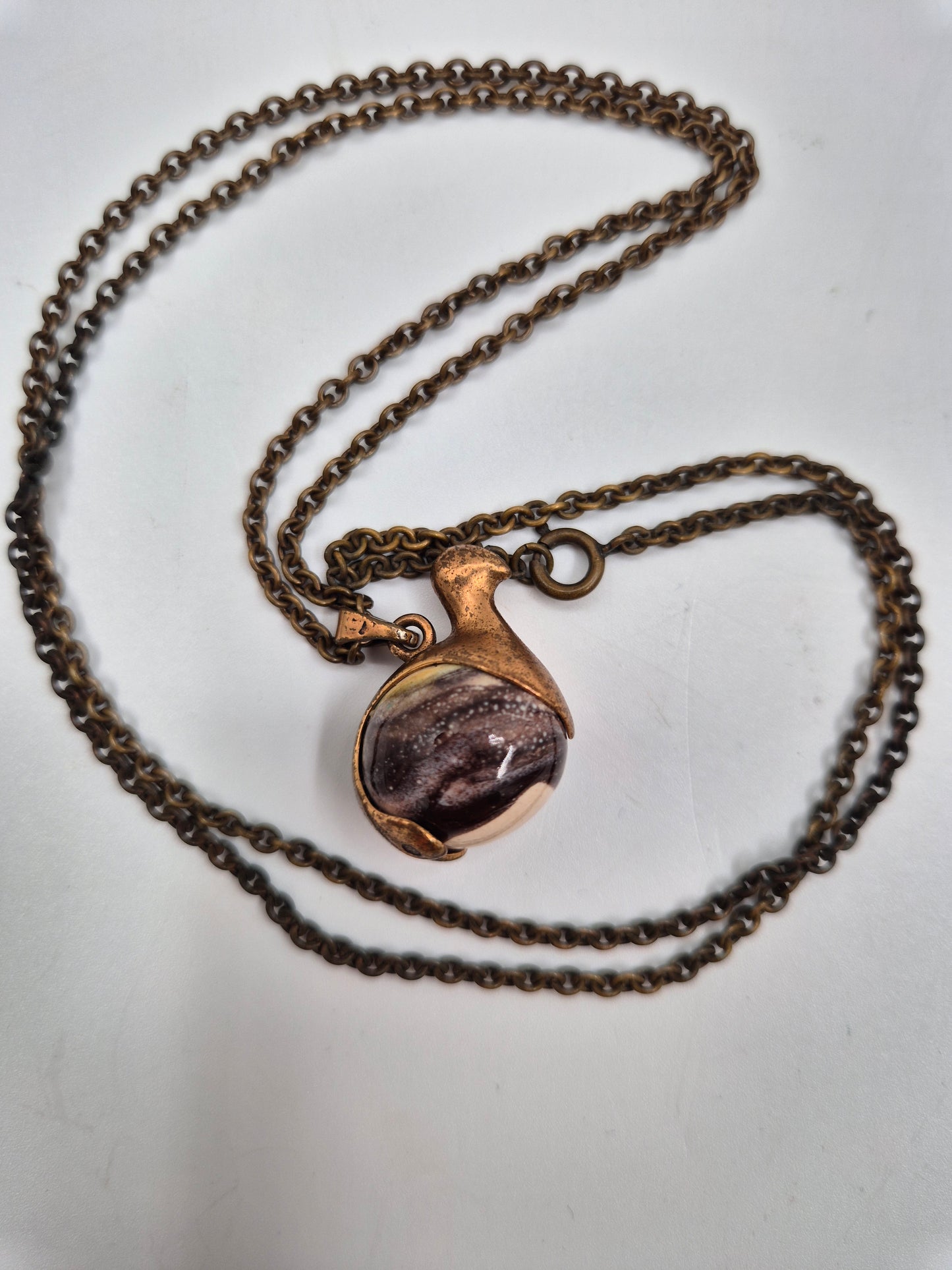 Kalevala Koru - Töyri Bird Bronze Necklace - Kimmo Virkkunen - Finland - 1990s