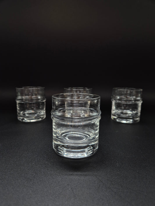 Iittala Set of 4 Pisararengas Glasses, Timo Sarpaneva, Finnish Vintage Glassware
