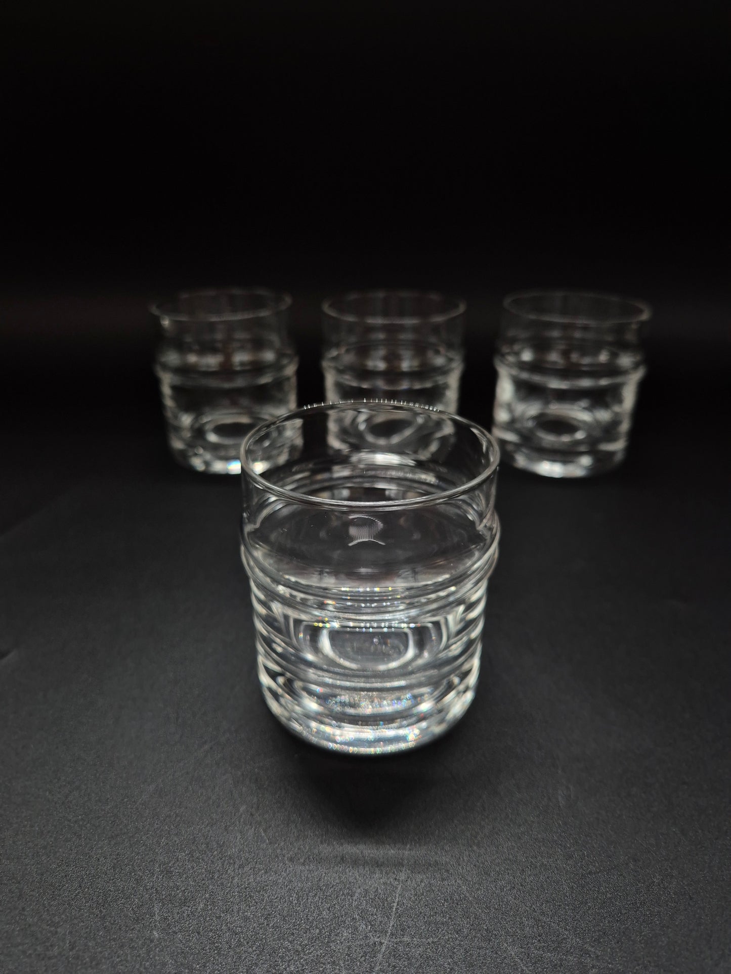 Iittala Set of 4 Pisararengas Glasses, Timo Sarpaneva, Finnish Vintage Glassware