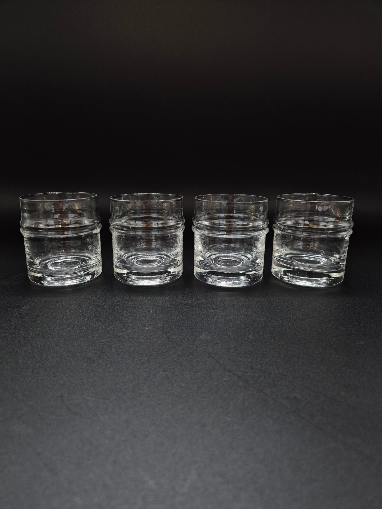 Iittala Set of 4 Pisararengas Glasses, Timo Sarpaneva, Finnish Vintage Glassware
