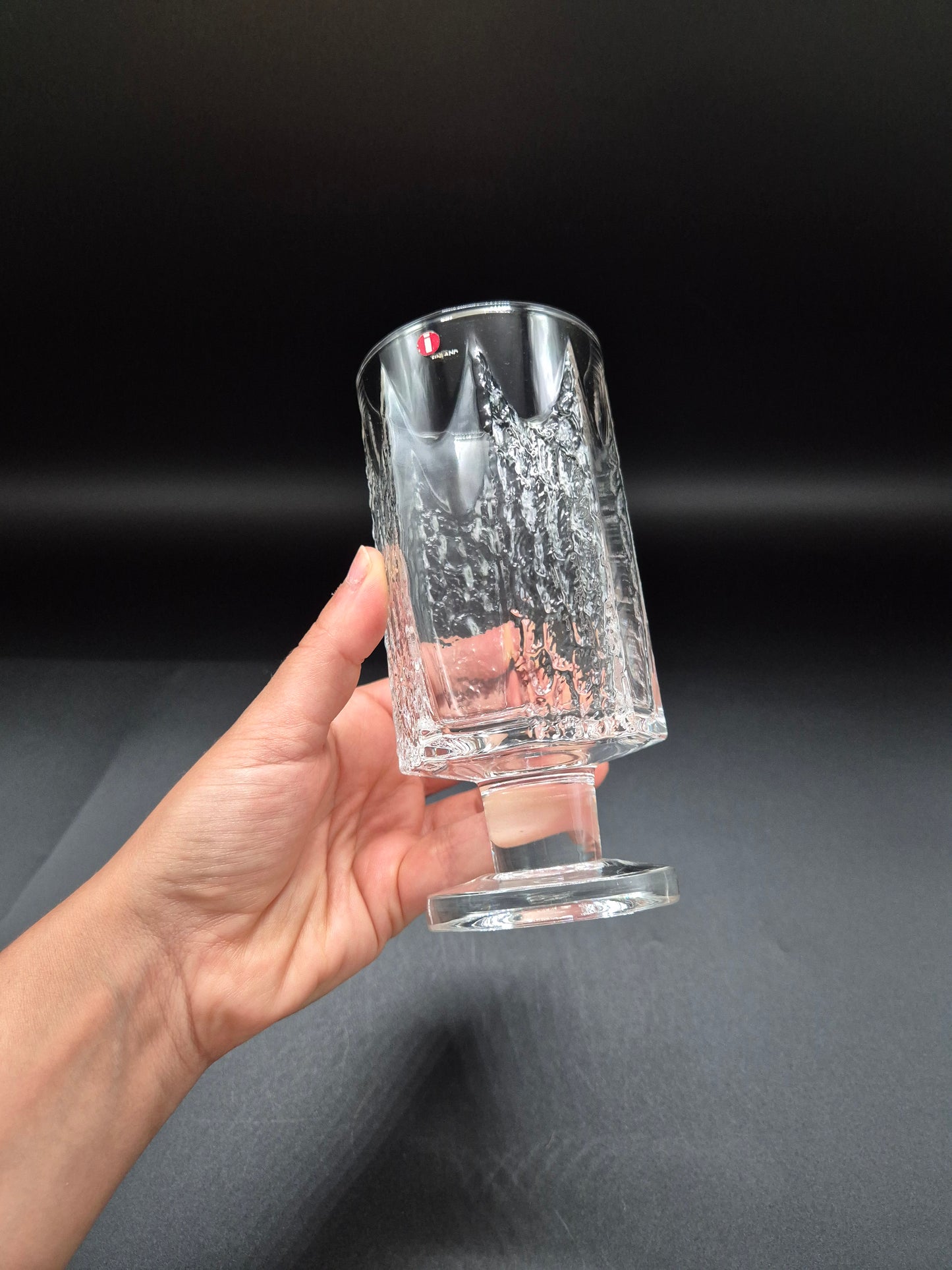 Vintage Iittala Kalinka Footed Beer Glass 30 cl | Timo Sarpaneva | Finnish Art Glass | Mid-Century Scandinavian Glassware