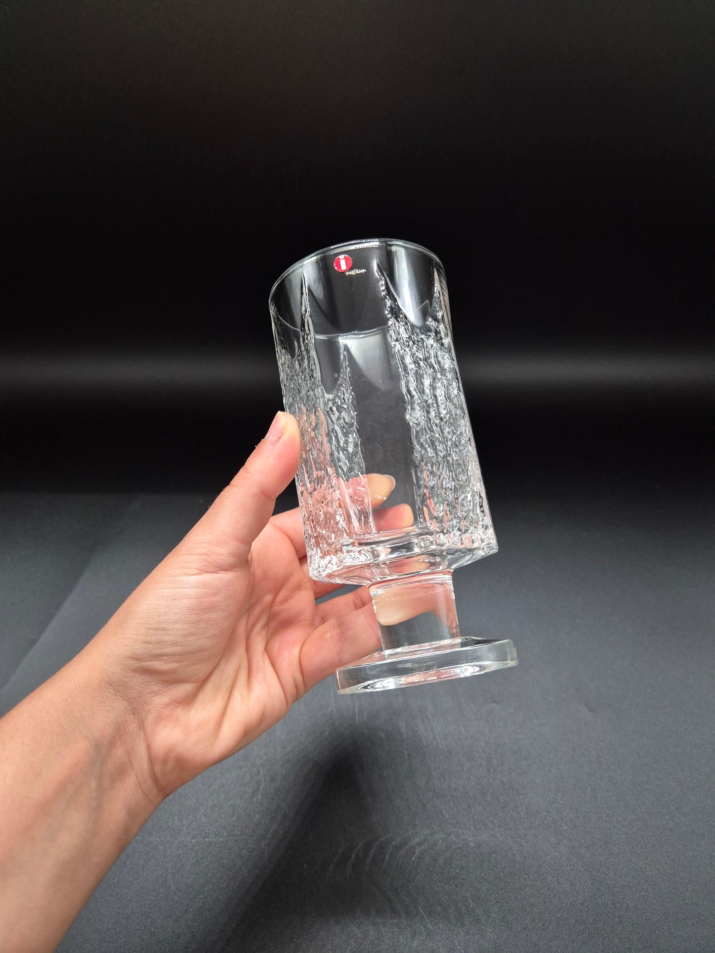 Vintage Iittala Kalinka Footed Beer Glass 30 cl | Timo Sarpaneva | Finnish Art Glass | Mid-Century Scandinavian Glassware