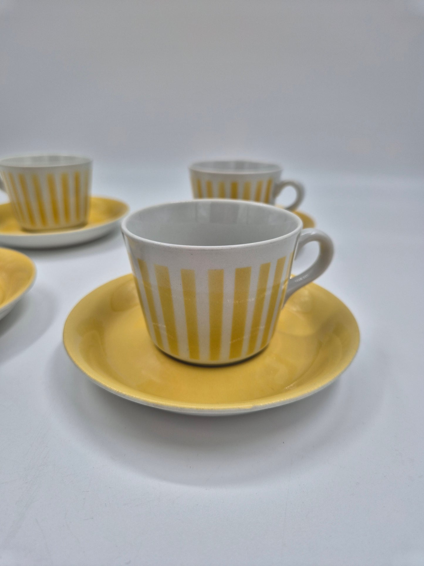 Arabia Aitta Yellow Coffee Cup & Saucer | Vintage Finnish Ceramic Coffee Set | Mid Century Scandinavian Tableware | Made in Finland