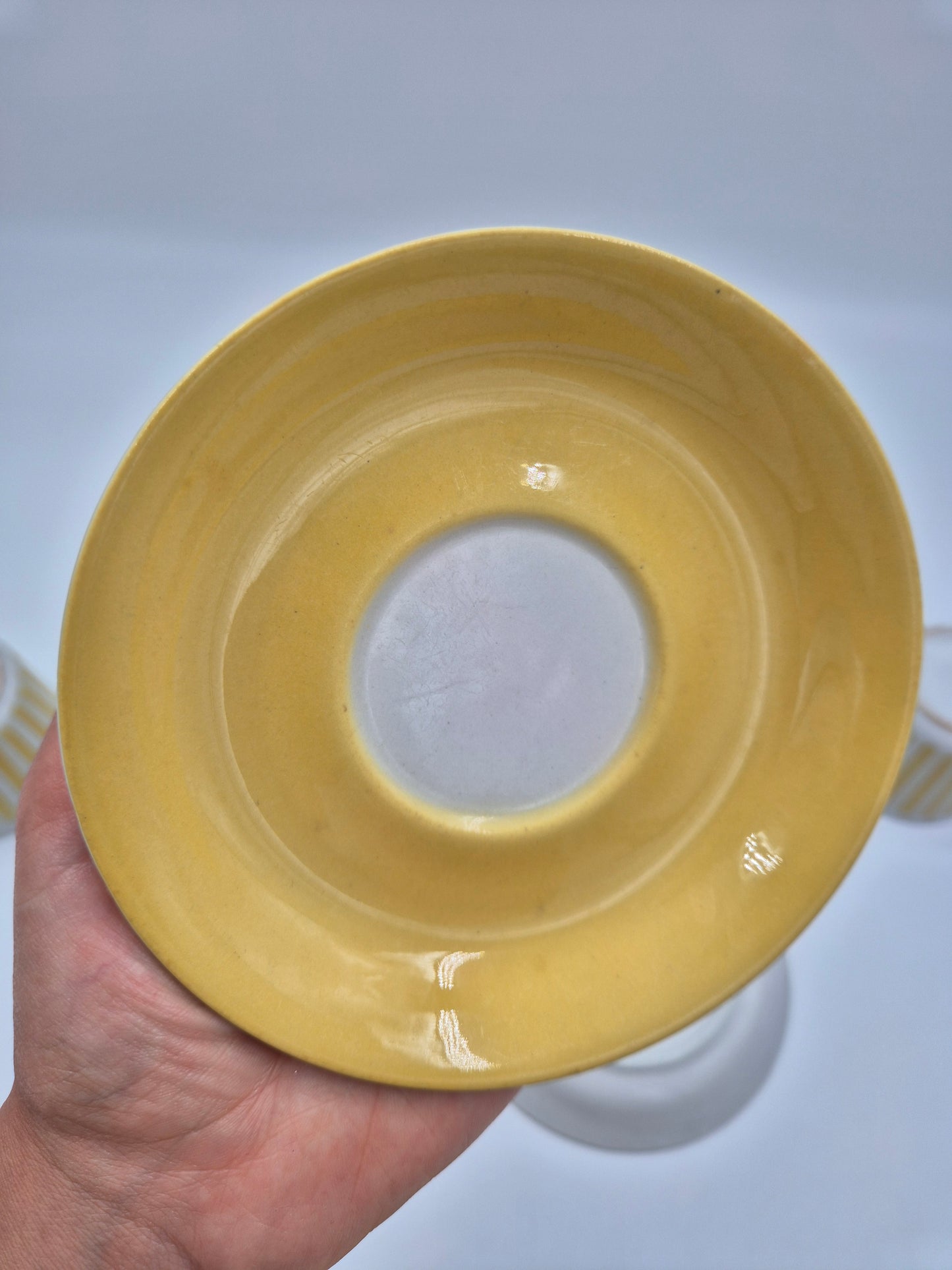 Arabia Aitta Yellow Coffee Cup & Saucer | Vintage Finnish Ceramic Coffee Set | Mid Century Scandinavian Tableware | Made in Finland