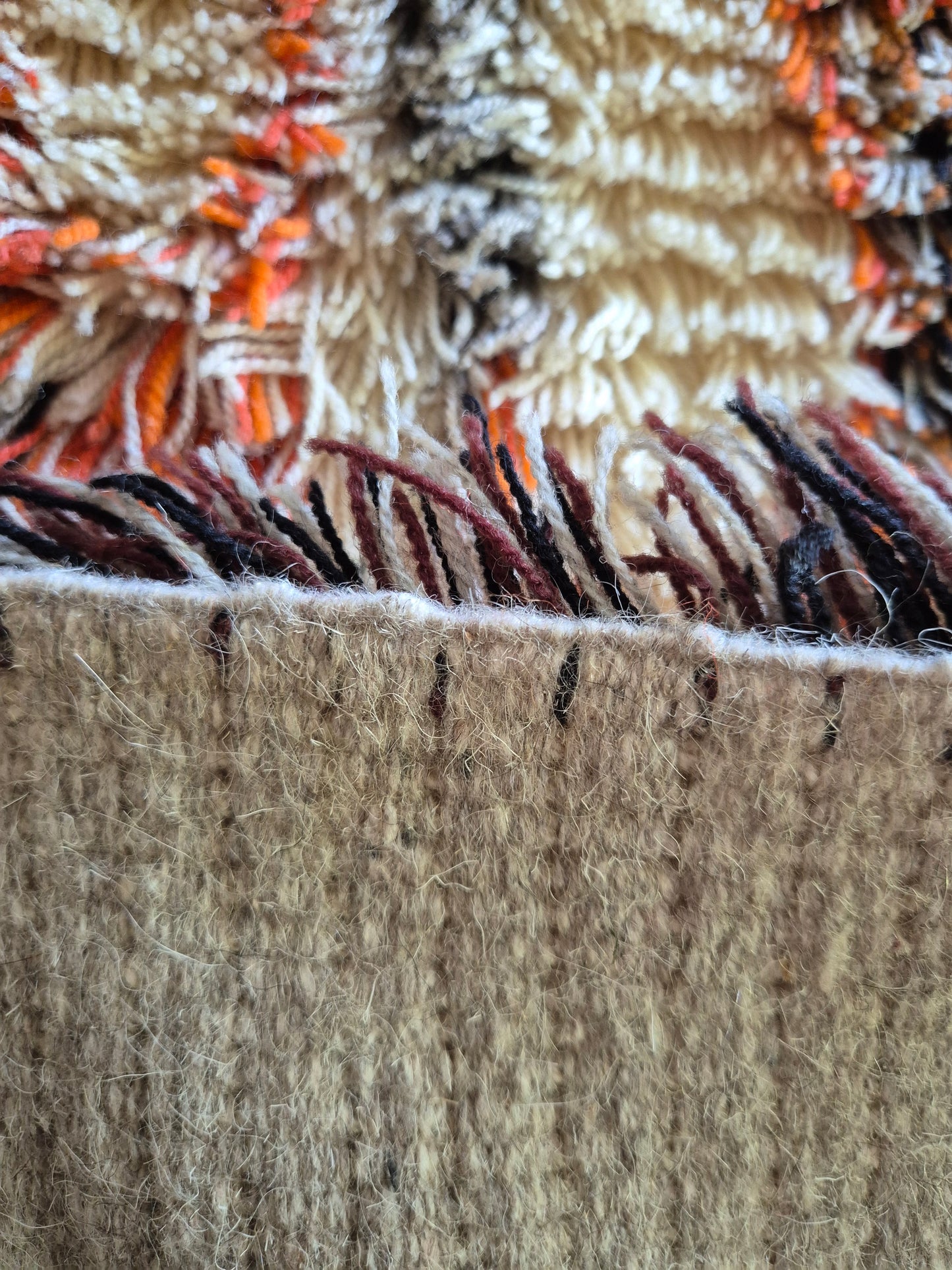 Vintage Leena-Kaisa Halme "Jääpuikkoja" Ryijy Wall Hanging Rug 120x165 cm Finnish Mid Century Textile Art
