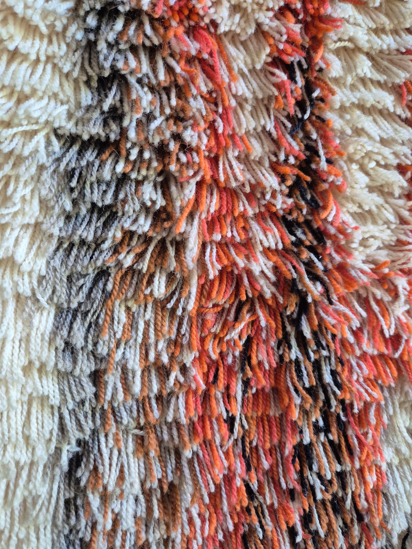 Vintage Leena-Kaisa Halme "Jääpuikkoja" Ryijy Wall Hanging Rug 120x165 cm Finnish Mid Century Textile Art