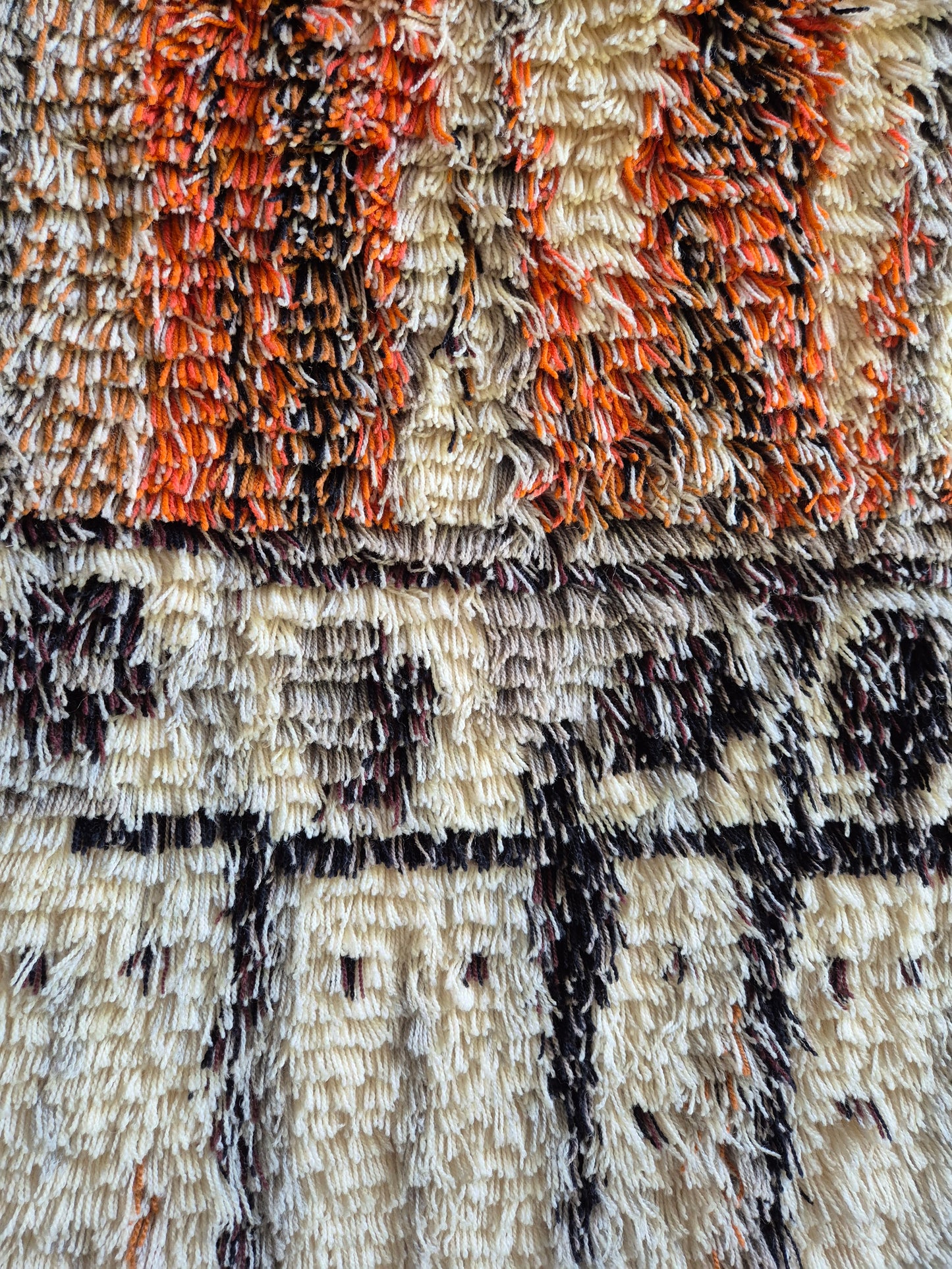 Vintage Leena-Kaisa Halme "Jääpuikkoja" Ryijy Wall Hanging Rug 120x165 cm Finnish Mid Century Textile Art