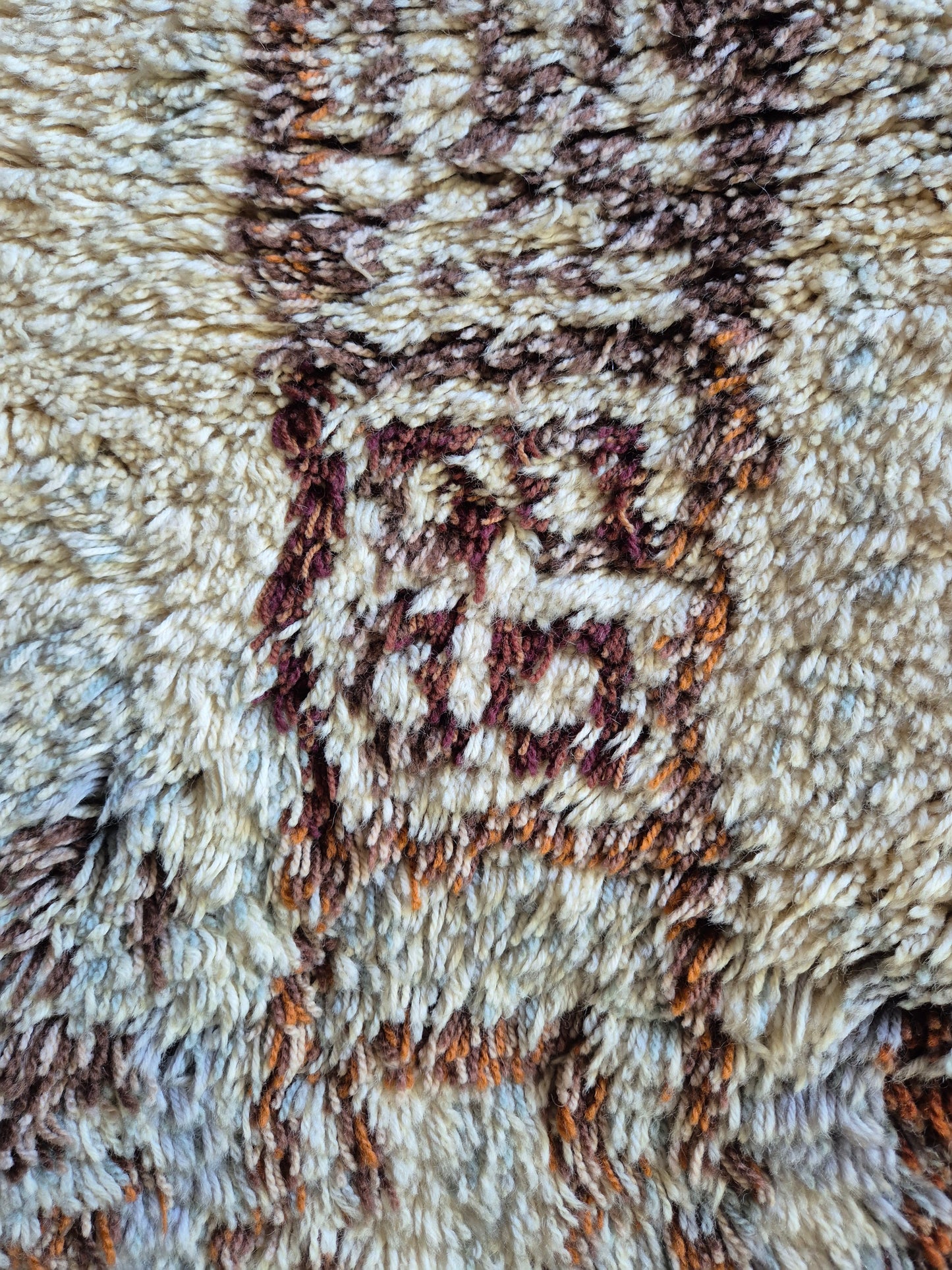 Leena-Kaisa Halme "Joukahainen" Finnish Ryijy Wall Hanging 80x200 cm – Vintage Handwoven Wool Textile Art