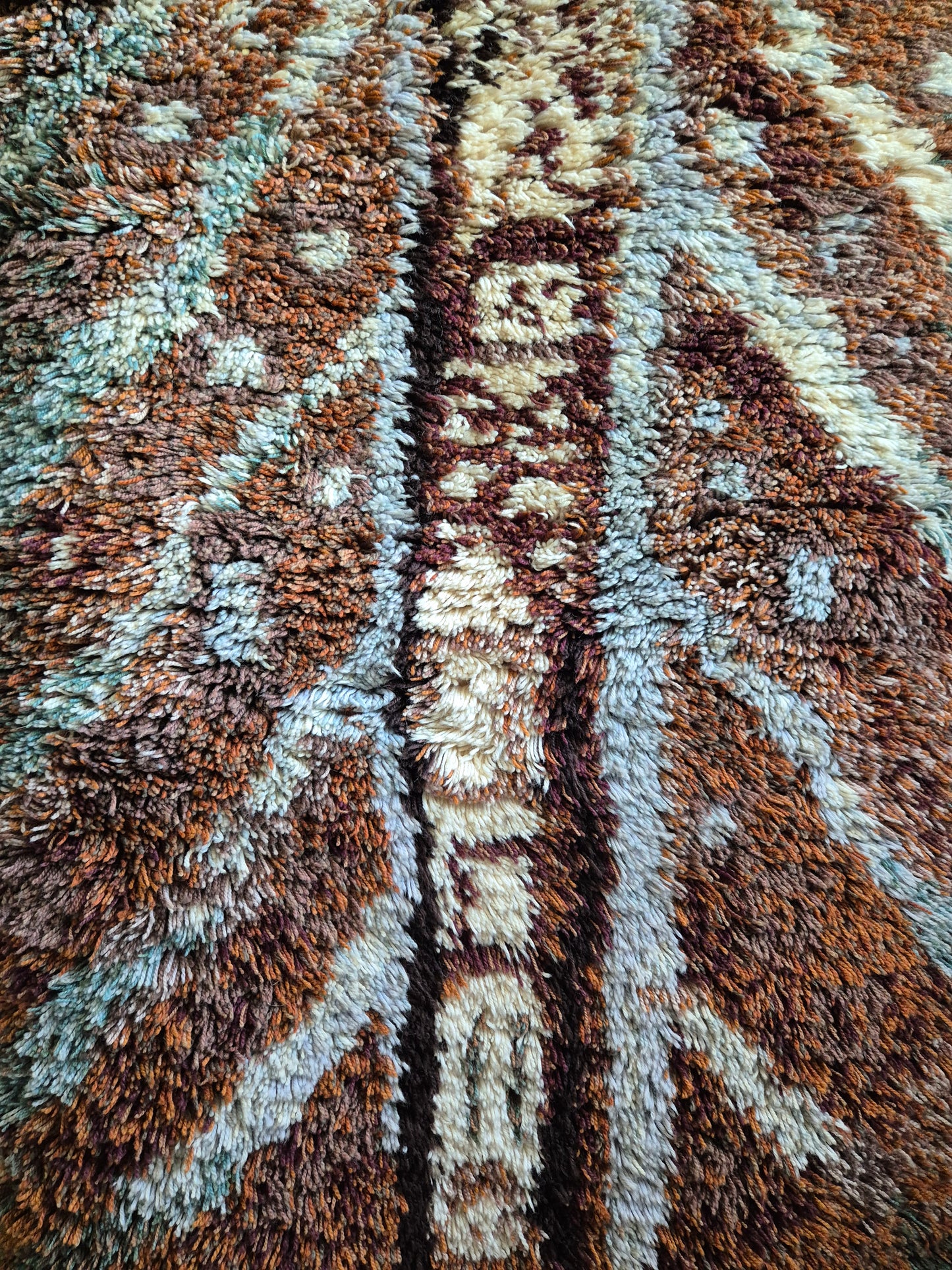 Leena-Kaisa Halme "Joukahainen" Finnish Ryijy Wall Hanging 80x200 cm – Vintage Handwoven Wool Textile Art
