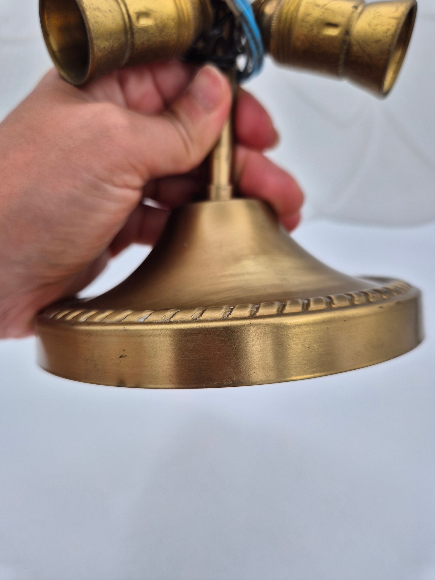 Vintage Sario 33 Plafond Ceiling Light | Frosted Glass Flush Mount Lamp | 3-Light Brass Fixture | Finnish Scandinavian Lighting