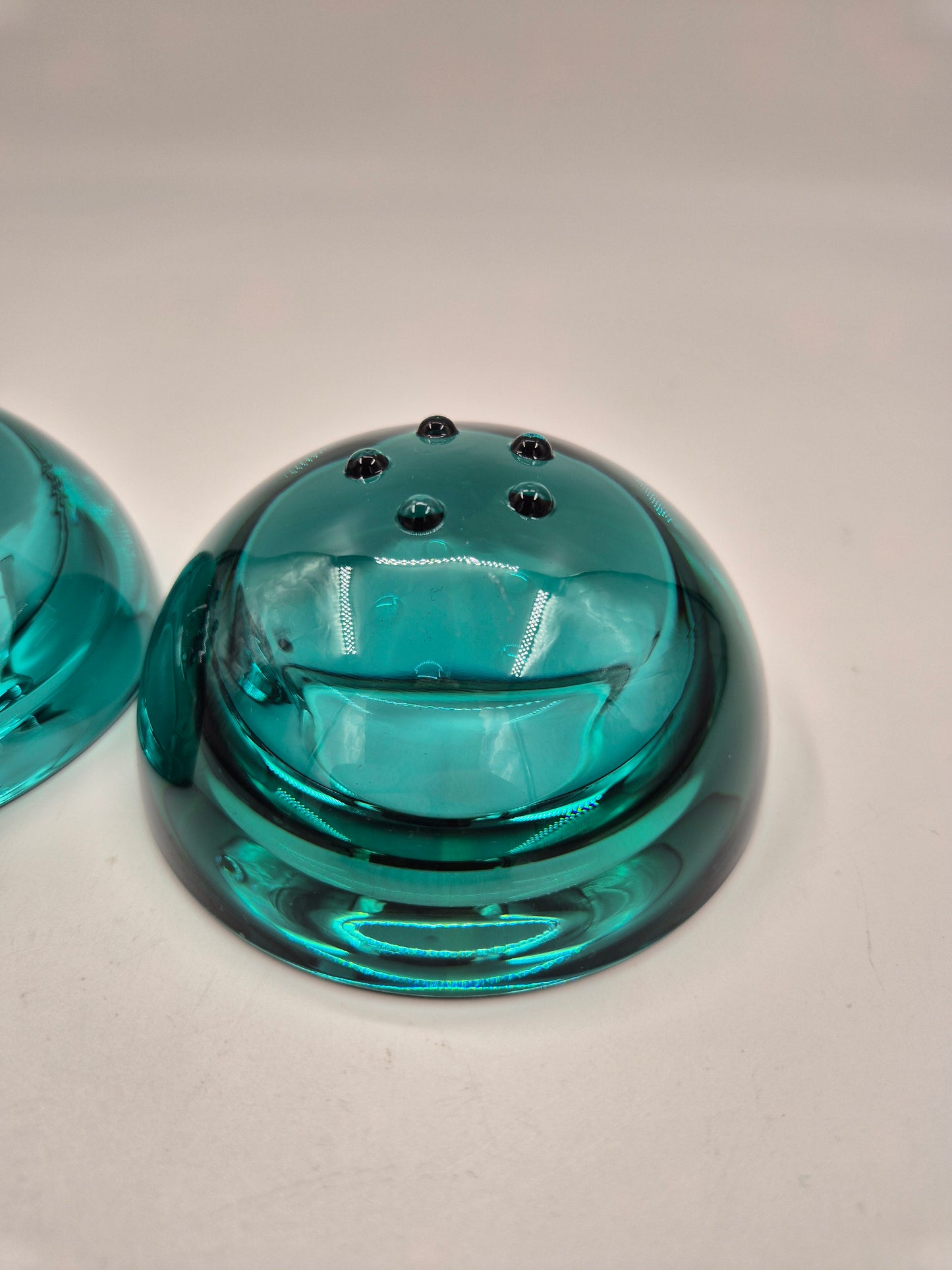 Iittala Ballo Tealight Candle Holders Pair Sea Green| Vintage Finnish Glass | Ballo Candle Holders Made in Finland