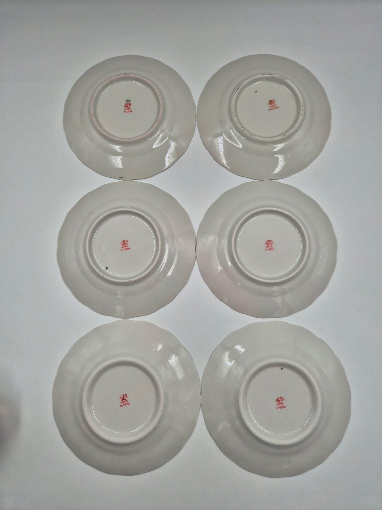 Vintage Lomonosov LFZ Golden Garden Coffee Set, 18-Piece USSR Porcelain