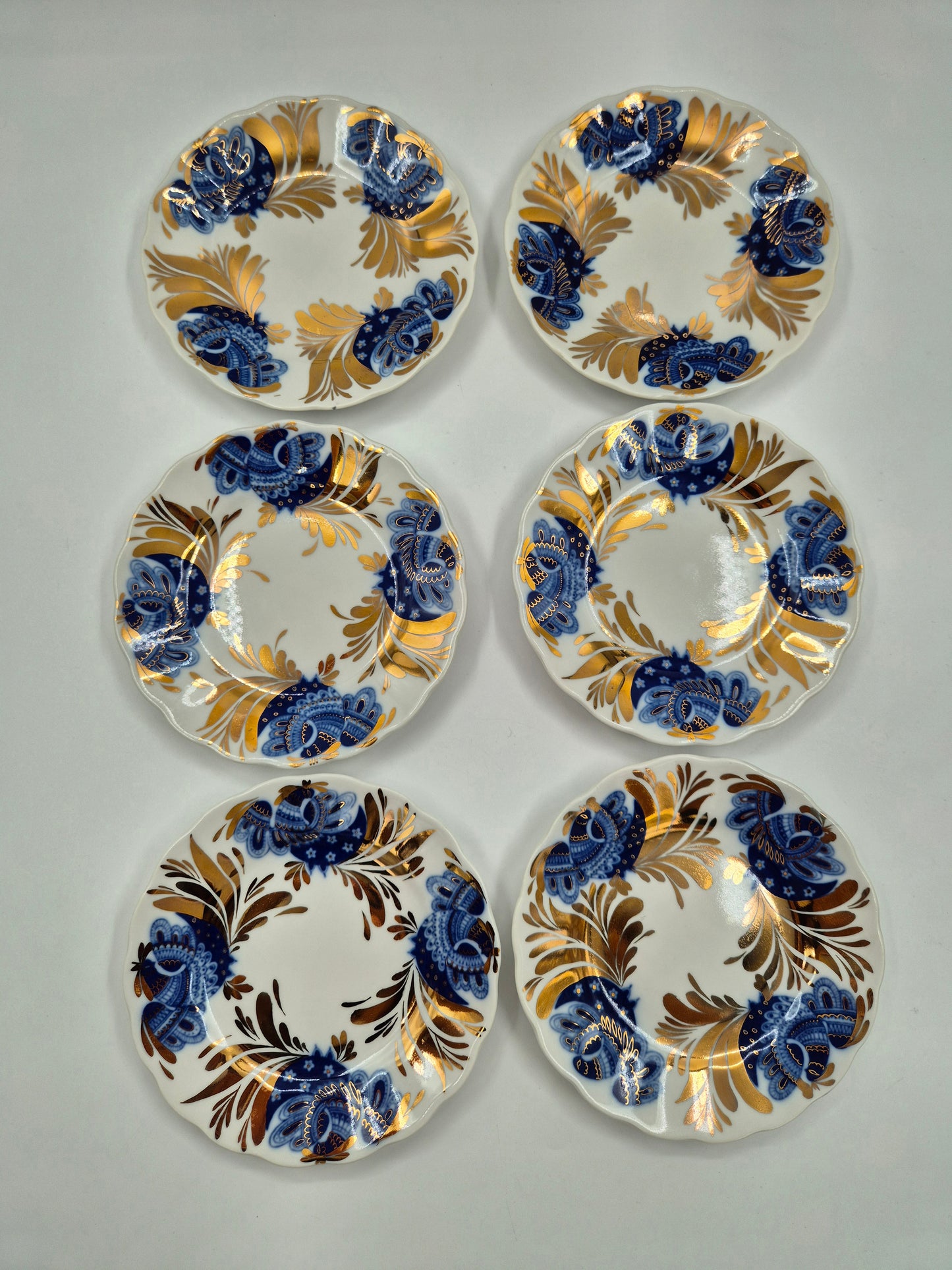 Vintage Lomonosov LFZ Golden Garden Coffee Set, 18-Piece USSR Porcelain
