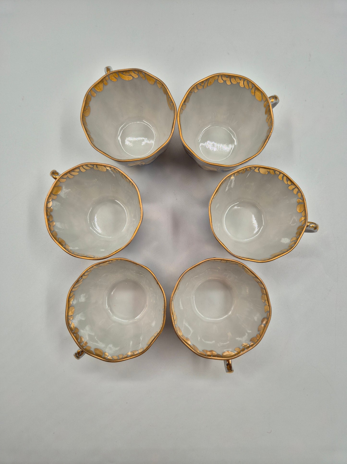 Vintage Lomonosov LFZ Golden Garden Coffee Set, 18-Piece USSR Porcelain