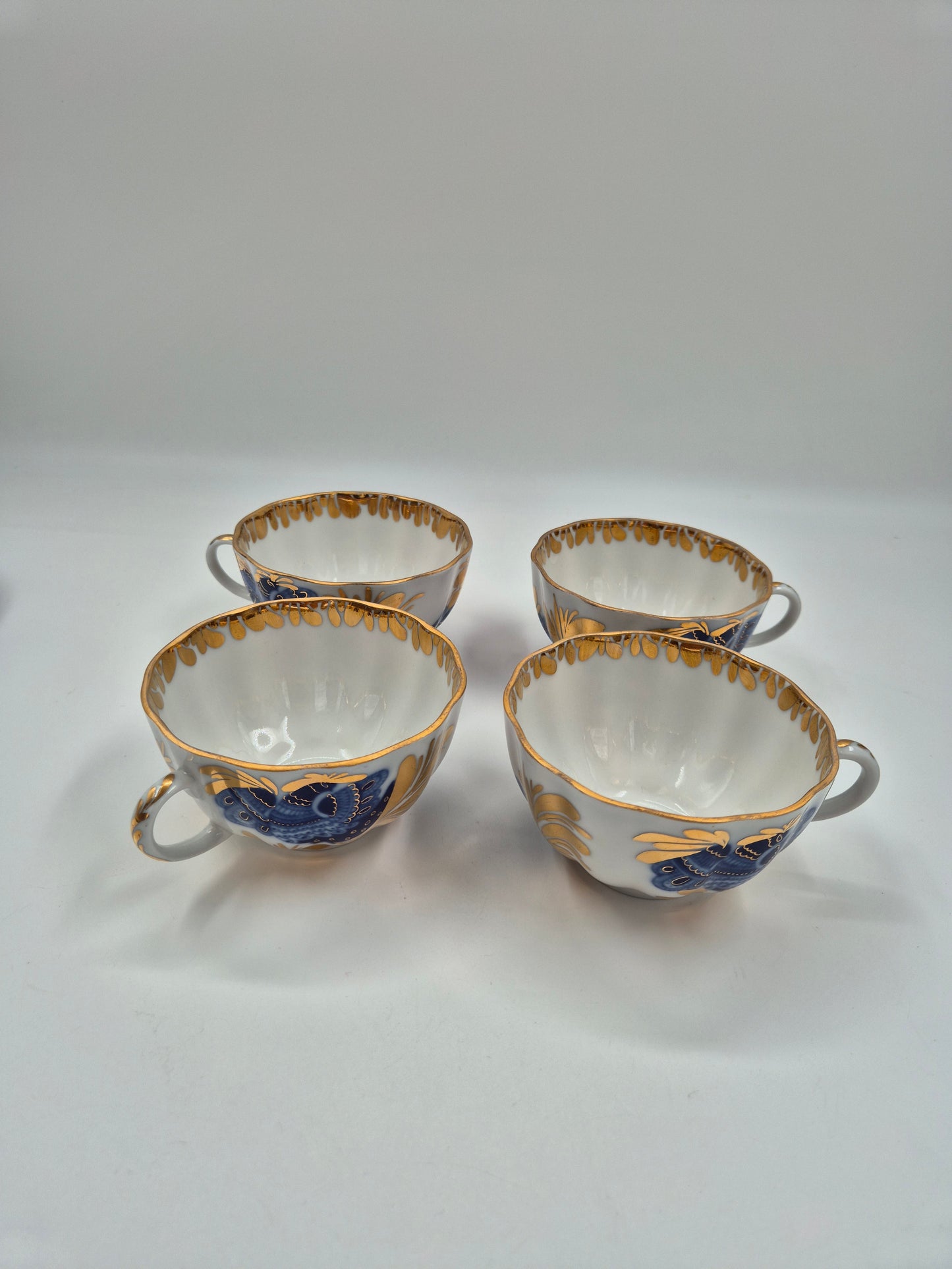 Set of 4 Vintage Lomonosov LFZ Tea Cup & Saucer