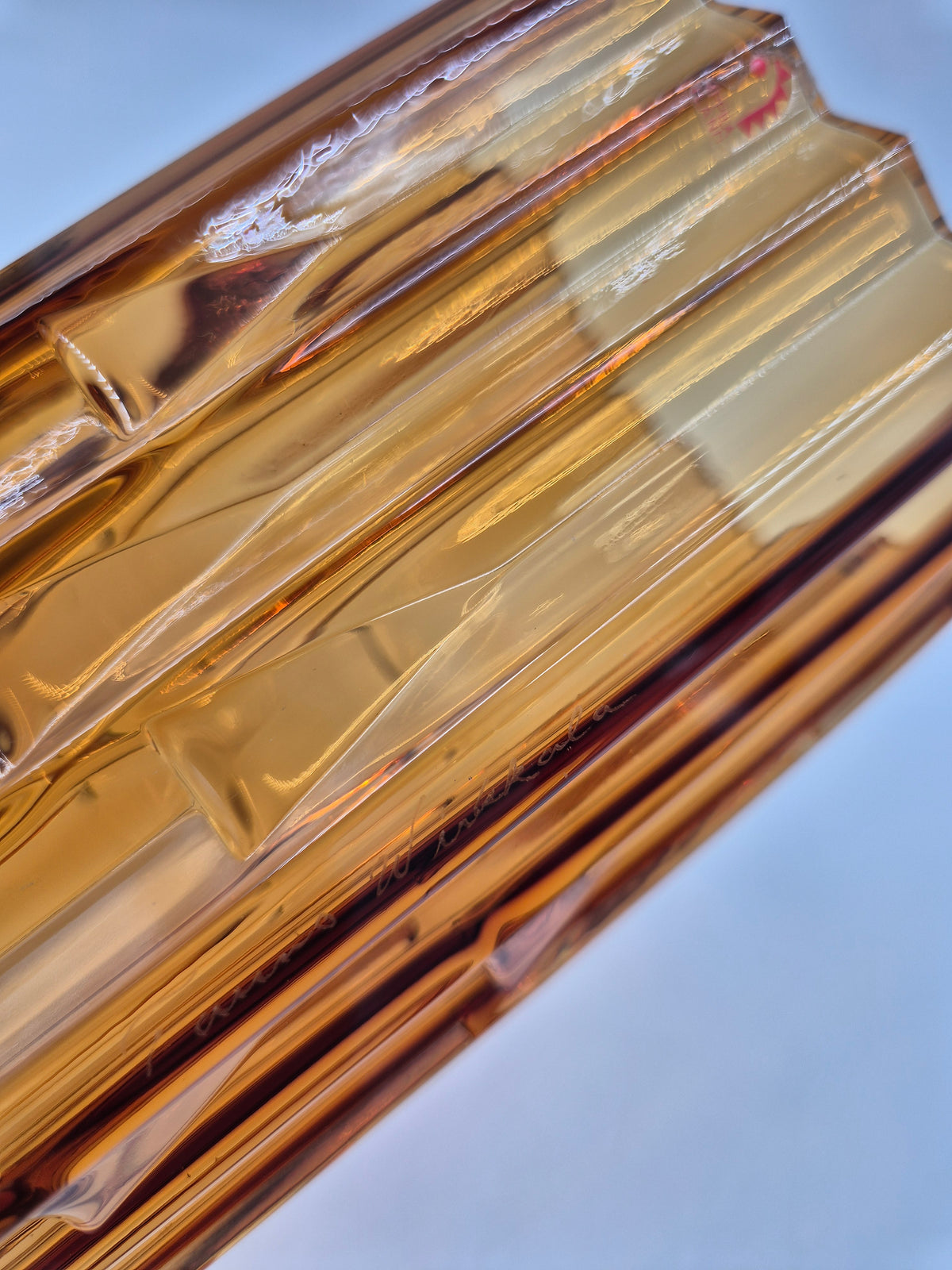 Humppila "Mesiurut" Glass Vase by Tauno Wirkkala, 1972, Brown & Clear, 25 cm