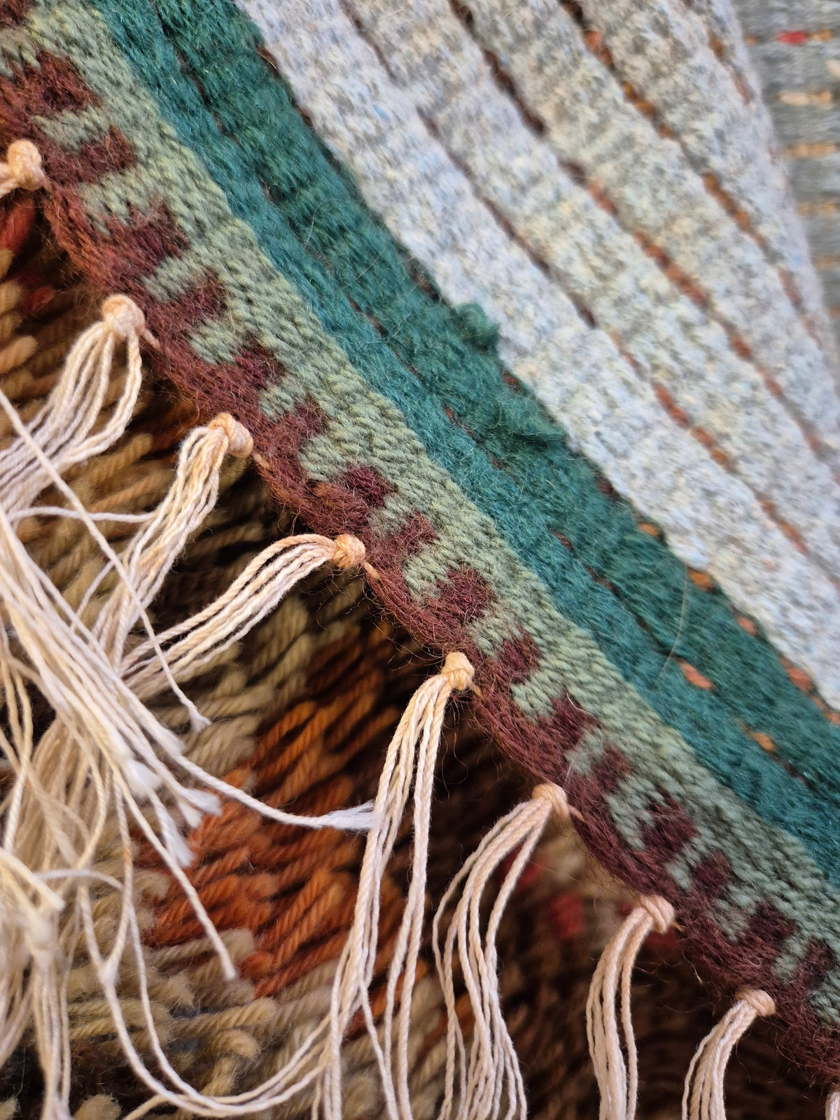 Vintage Finnish Humalasalkoja Ryijy by A.W. Raitio, Neovius Wall Rug, Scandinavian Wool Tapestry