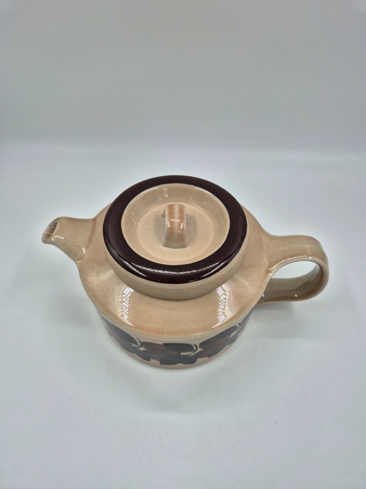Arabia "Ruija" Stoneware Teapot by Ulla Procopé, Raija Uosikkinen, Original Ceramic Strainer, 1.4 L