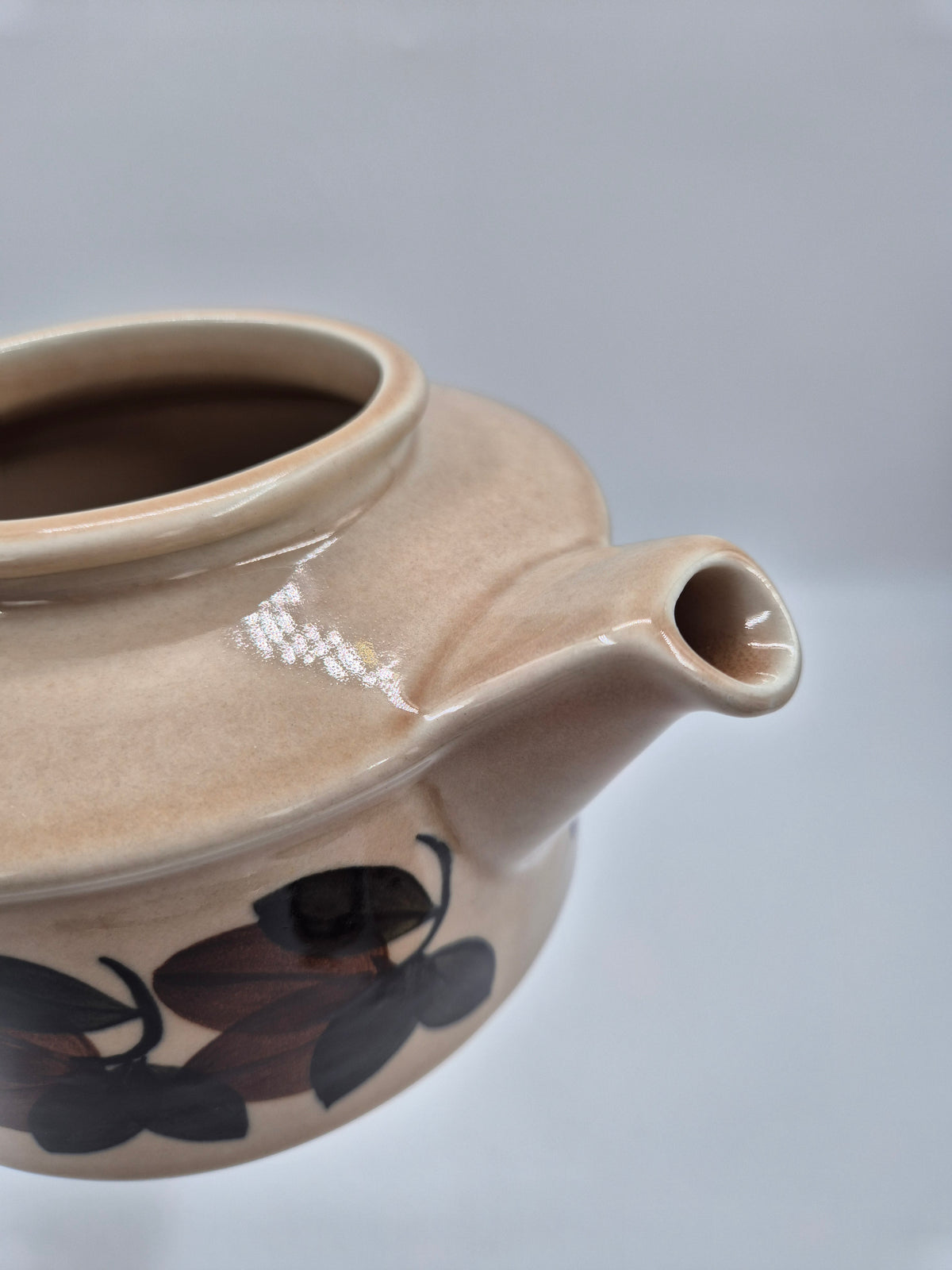 Arabia "Ruija" Stoneware Teapot by Ulla Procopé, Raija Uosikkinen, Original Ceramic Strainer, 1.4 L