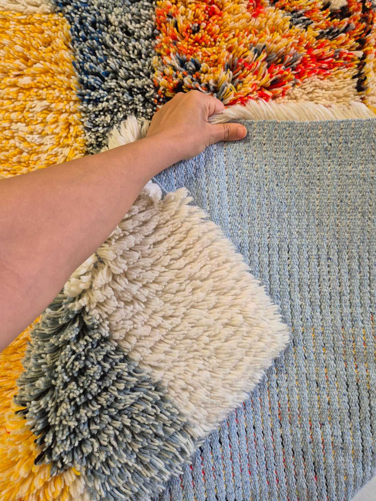 Vintage Finnish Kehrä rya rug designed by Leena-Kaisa Halme,