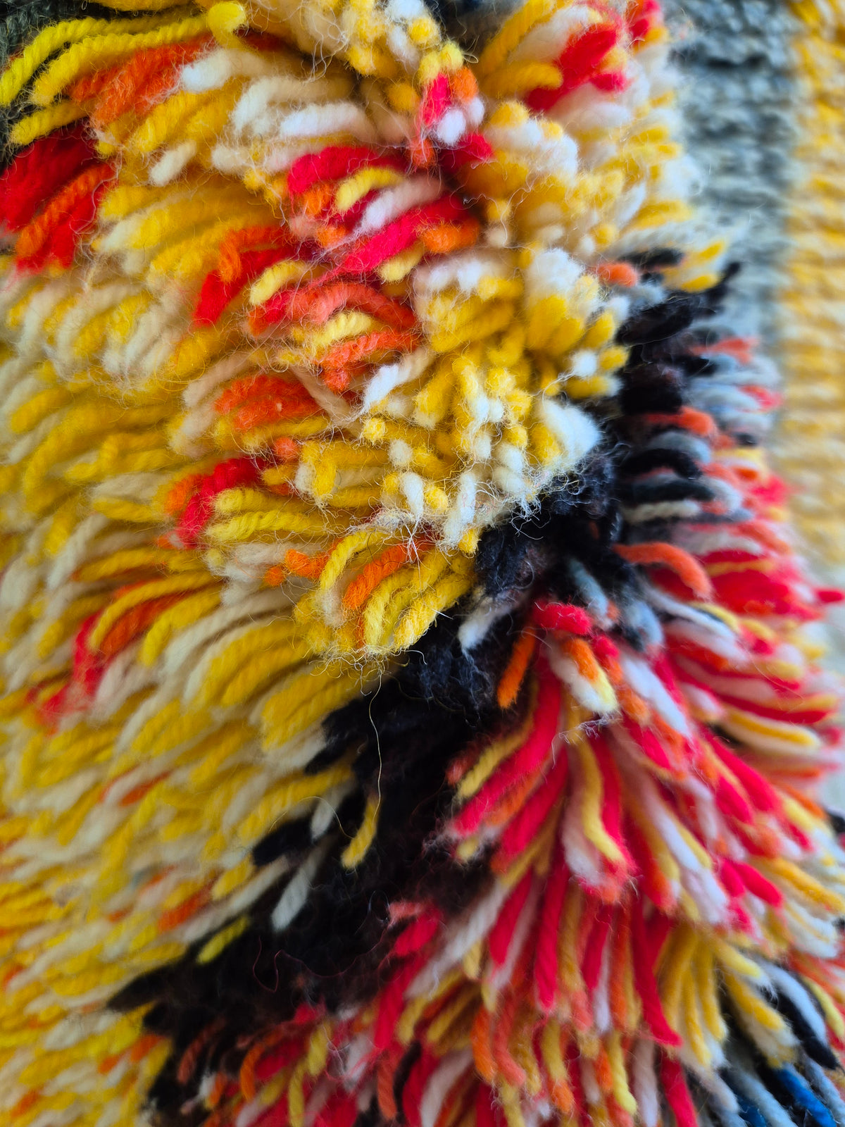 Vintage Finnish Kehrä rya rug designed by Leena-Kaisa Halme,