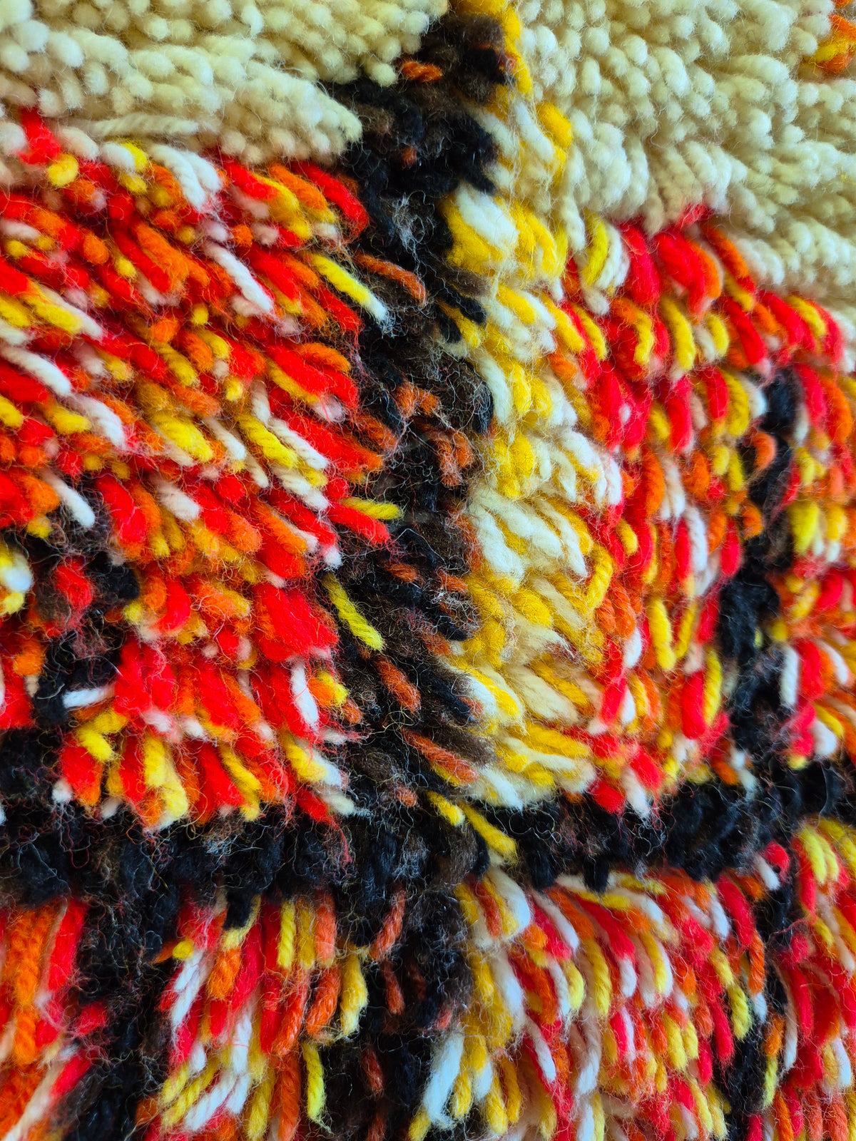 Vintage Finnish Kehrä rya rug designed by Leena-Kaisa Halme,