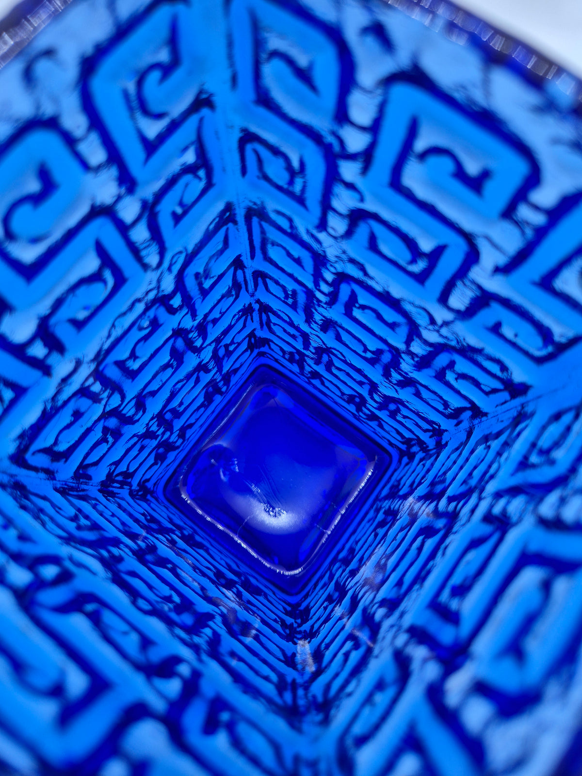 Riihimäen Lasi "Taalari" Vase by Tamara Aladin, Blue, 1968–1972