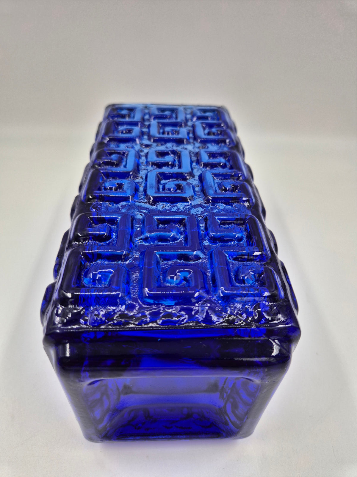 Riihimäen Lasi "Taalari" Vase by Tamara Aladin, Blue, 1968–1972