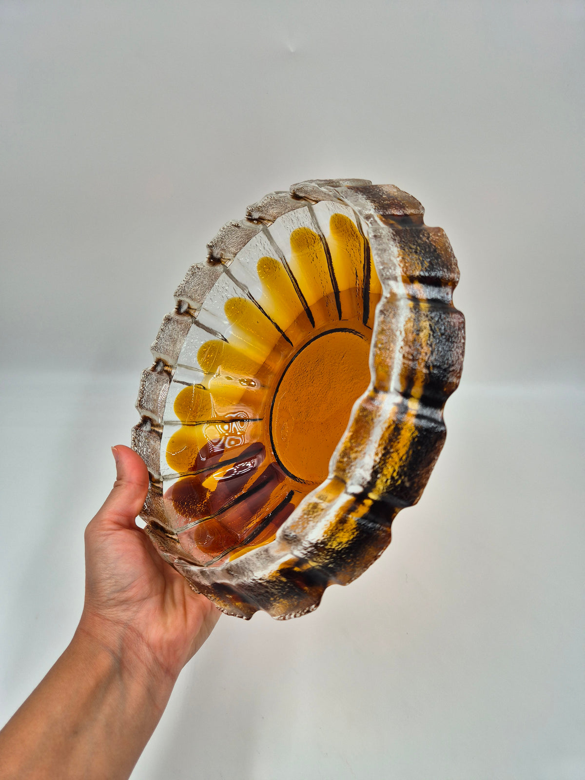 Humppila "Kuura" Serving Dish by Pia Kauppi-Lehtinen, Finnish Glass
