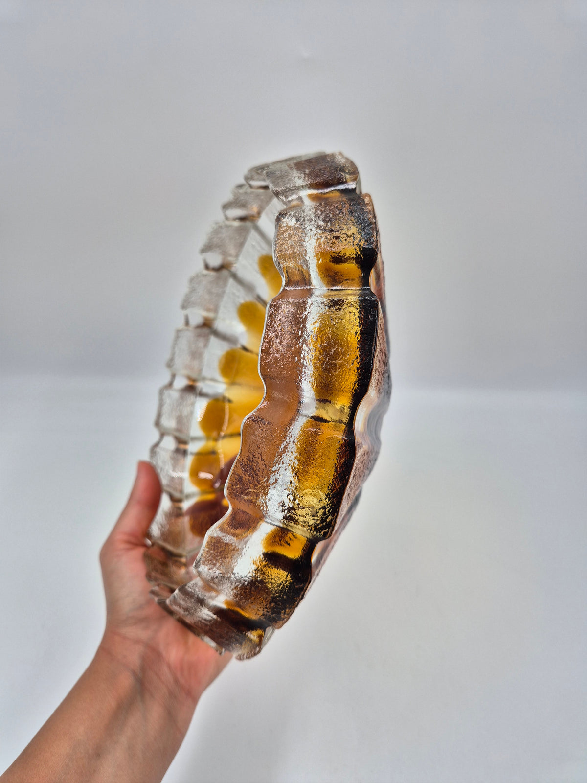 Humppila "Kuura" Serving Dish by Pia Kauppi-Lehtinen, Finnish Glass