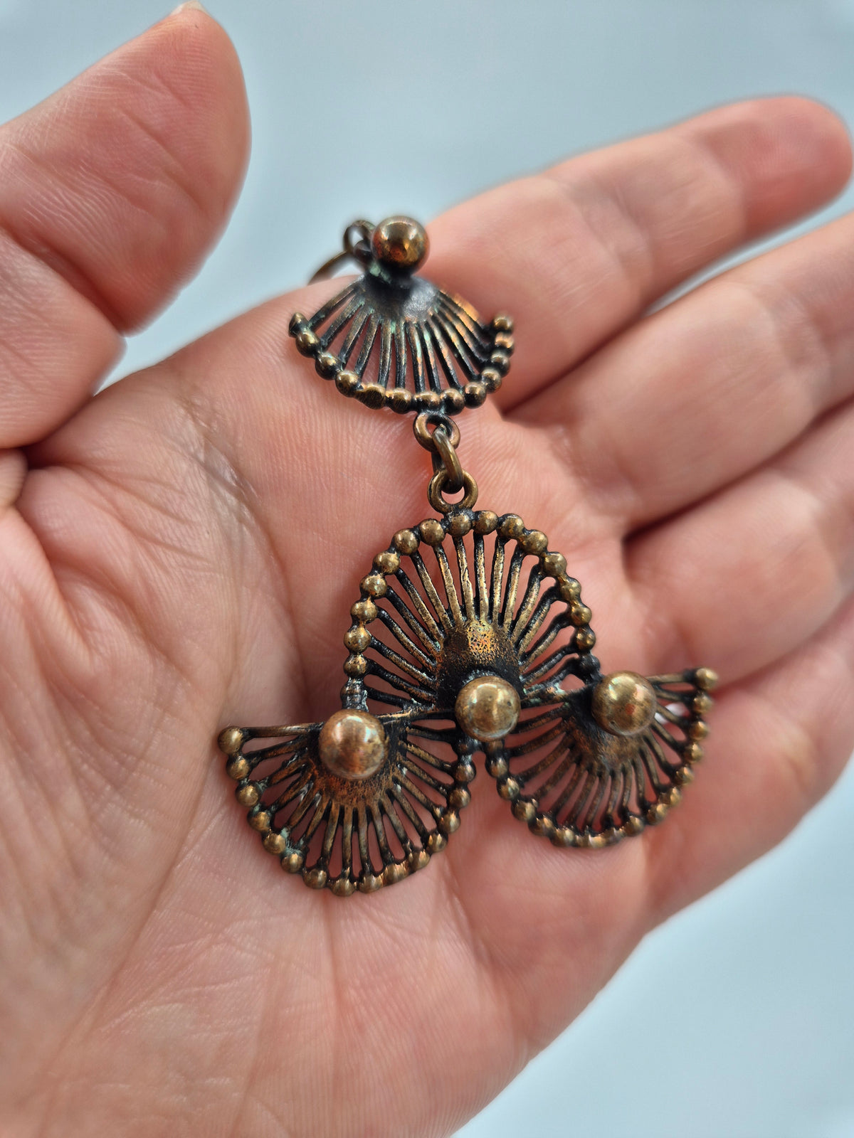 Pentti Sarpaneva Riikinkukko Bronze Necklace, Turun Hopea, Vintage Finnish Mid-Century Jewelry, Peacock Pendant