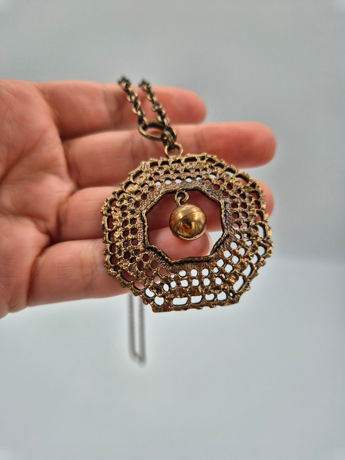 Pentti Sarpaneva Vintage Bronze Necklace, Finland, P.Sarpaneva, Bronze modernist jewelry