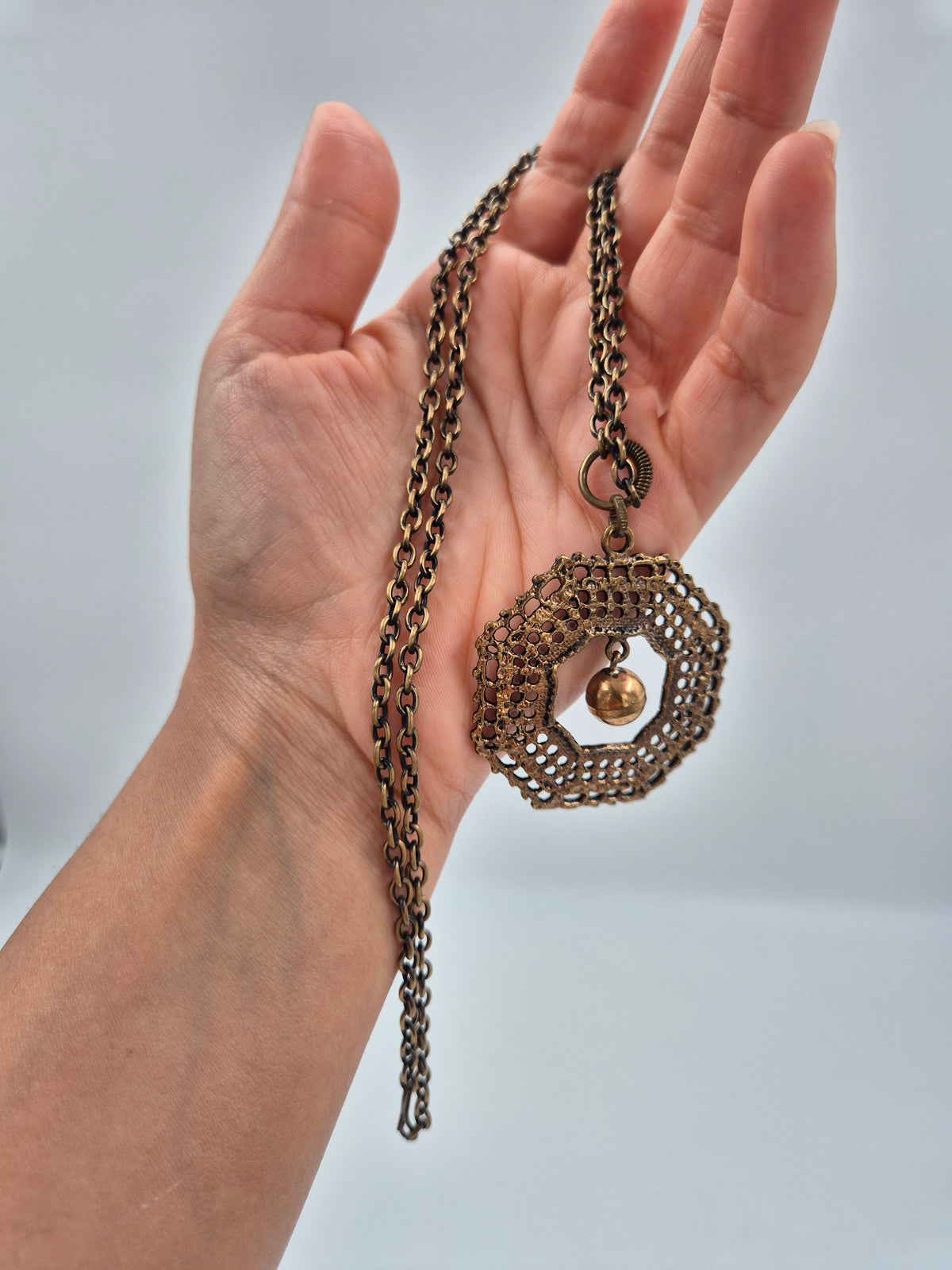 Pentti Sarpaneva Vintage Bronze Necklace, Finland, P.Sarpaneva, Bronze modernist jewelry