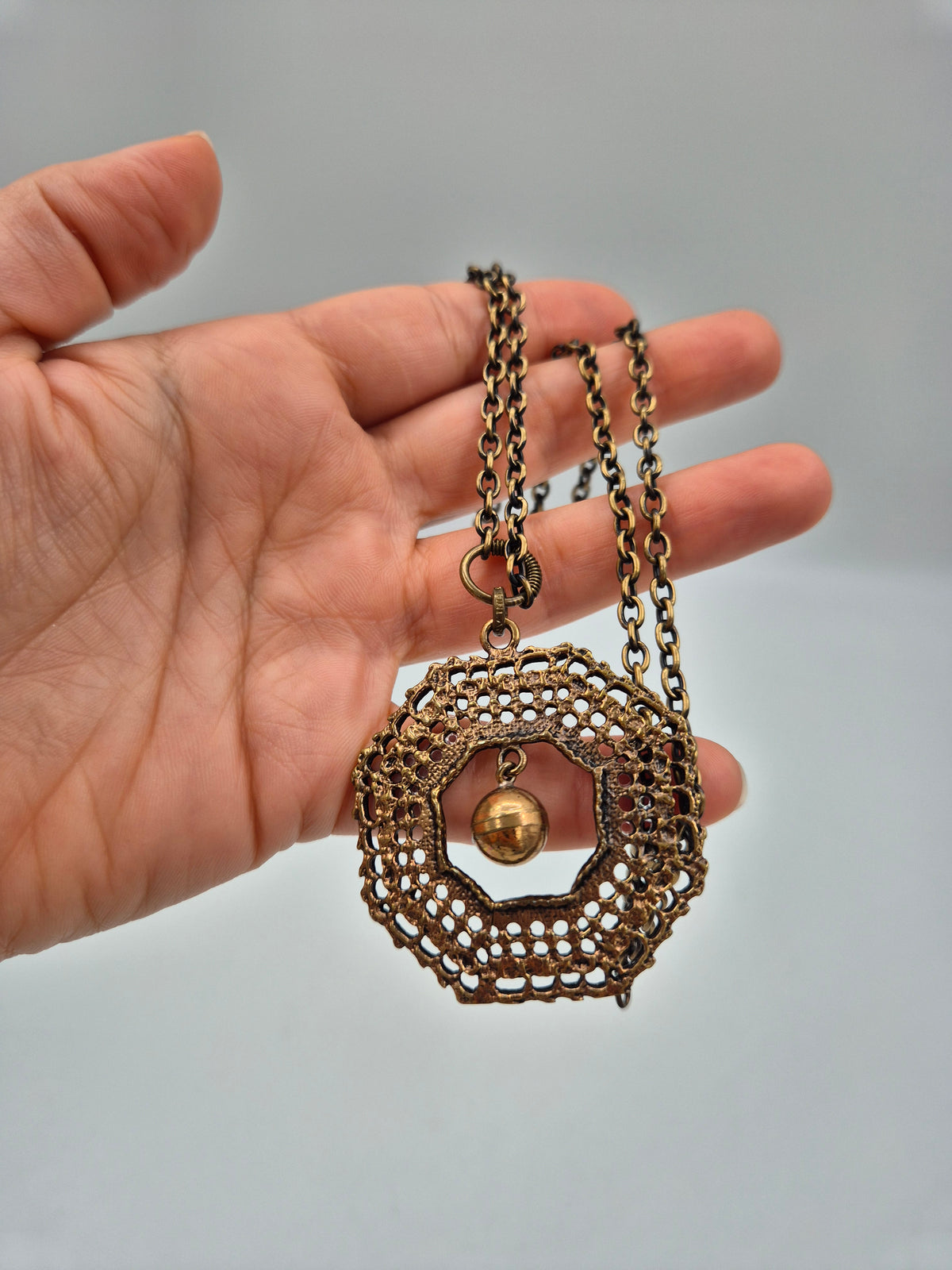 Pentti Sarpaneva Vintage Bronze Necklace, Finland, P.Sarpaneva, Bronze modernist jewelry