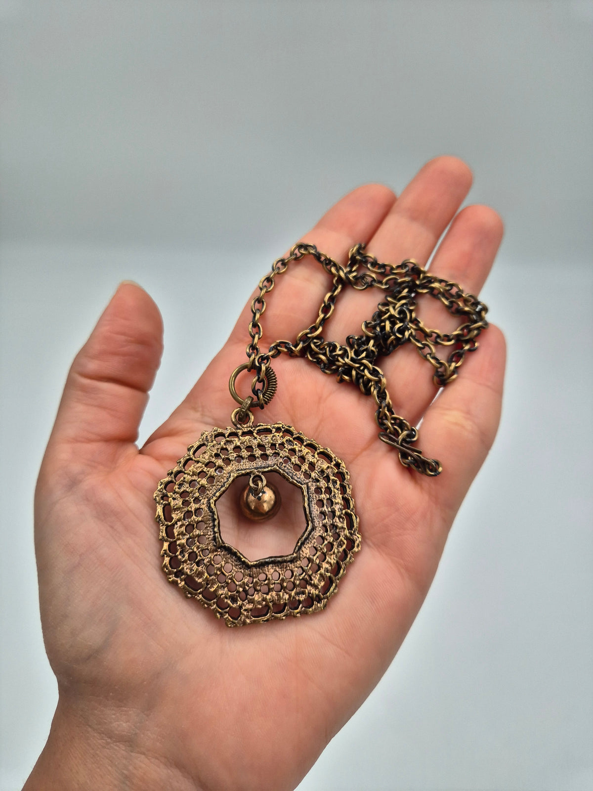 Pentti Sarpaneva Vintage Bronze Necklace, Finland, P.Sarpaneva, Bronze modernist jewelry