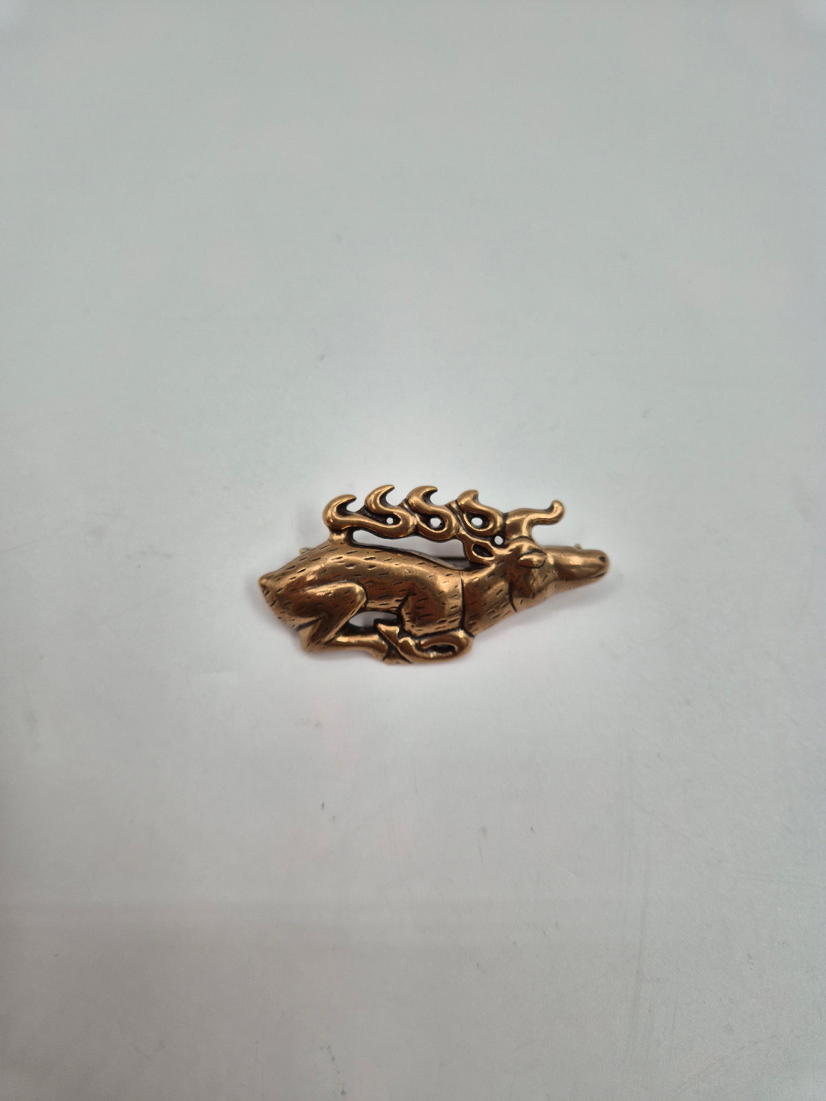 Kalevala Koru, "Hiidenhirvi" Elk Brooch, Alkuaika -series, Bronze Brooch, Kai Lindström
