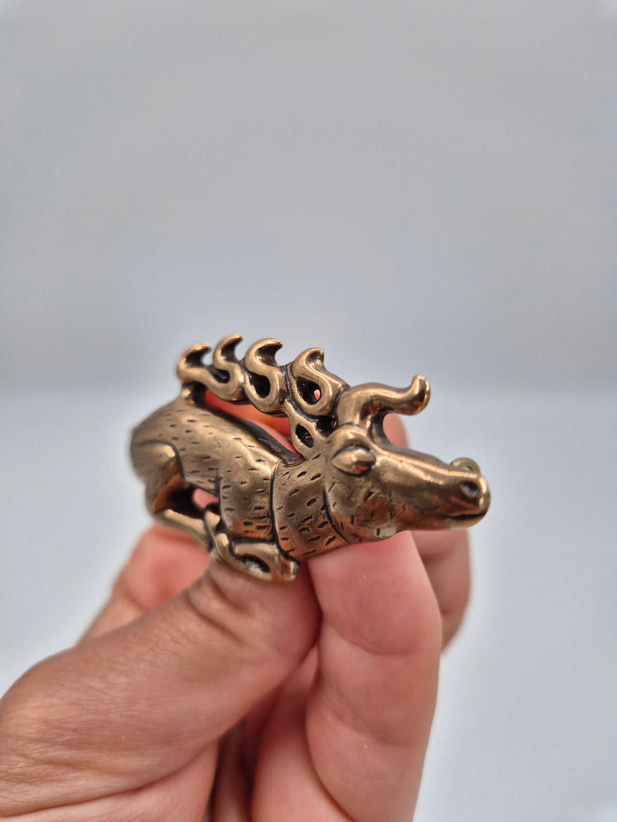 Kalevala Koru, "Hiidenhirvi" Elk Brooch, Alkuaika -series, Bronze Brooch, Kai Lindström