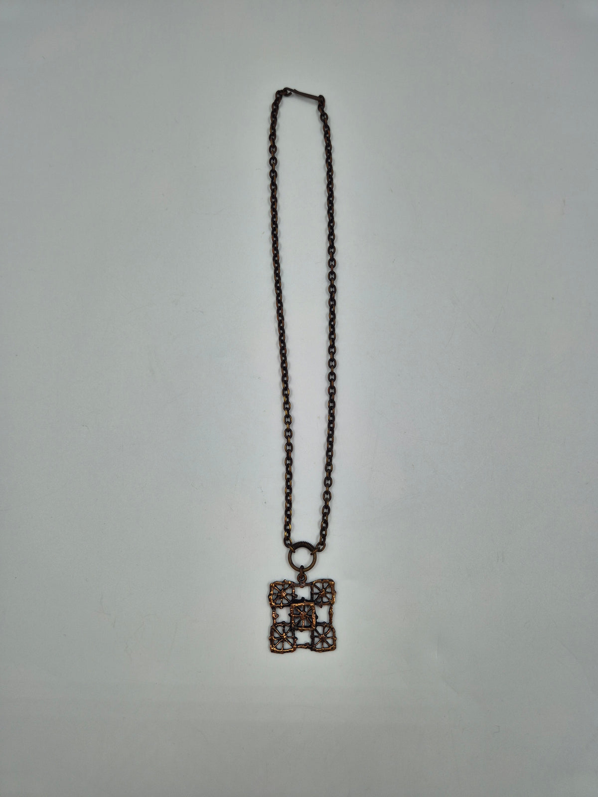 Pentti Sarpaneva Pitsi Bronze Necklace, Vintage Mid-Century Finnish Jewelry, Brutalist Design