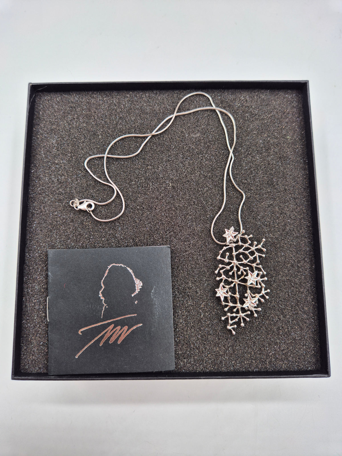 Tapio Wirkkala Tähtitaivas Silver Necklace, Kultakeskus Oy, 925 Silver, Original Box