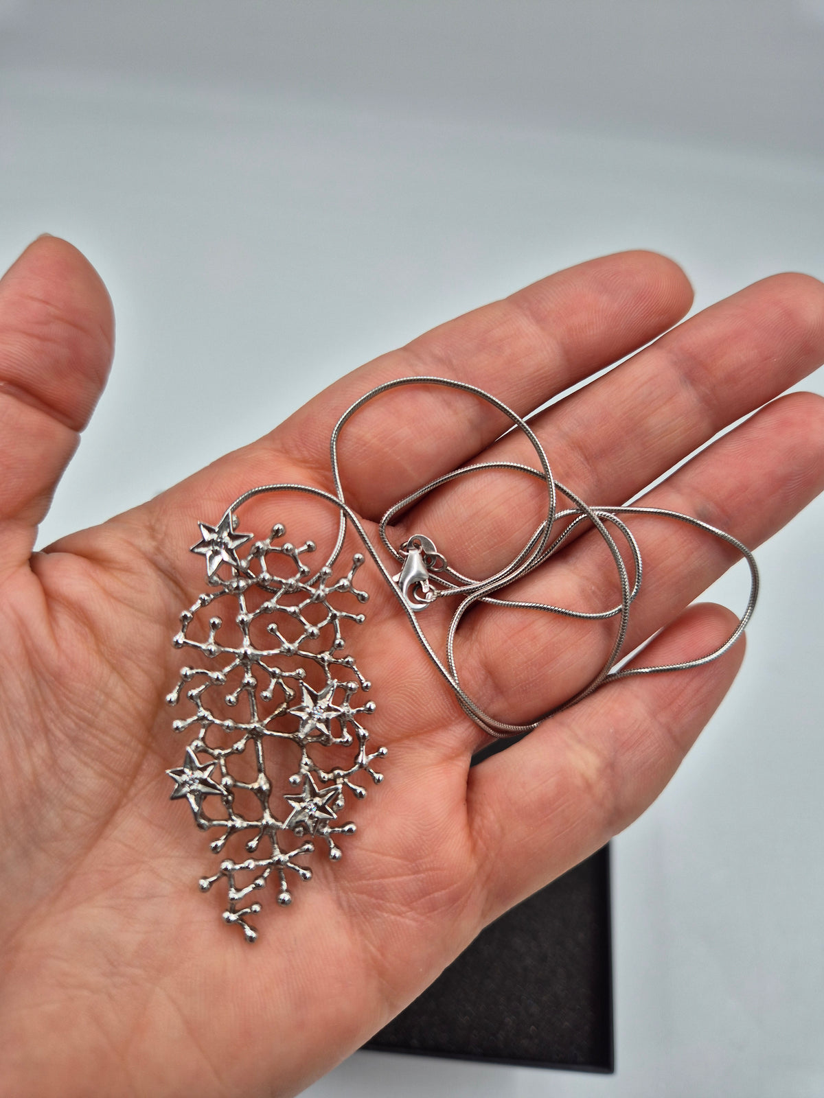 Tapio Wirkkala Tähtitaivas Silver Necklace, Kultakeskus Oy, 925 Silver, Original Box