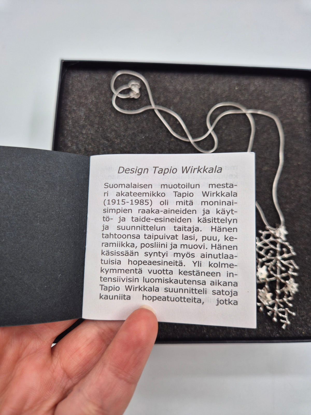 Tapio Wirkkala Tähtitaivas Silver Necklace, Kultakeskus Oy, 925 Silver, Original Box