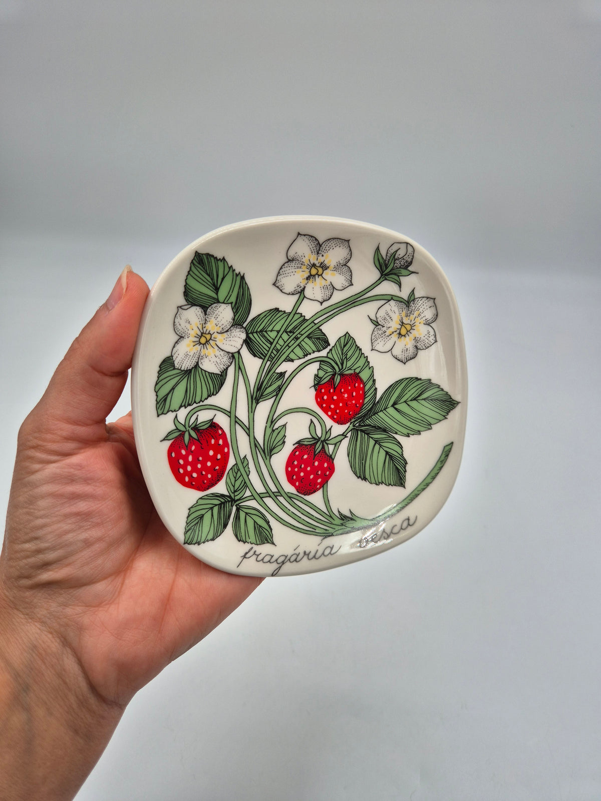 Arabia, Esteri Tomula, Botanica Fragaria vesca (Ahomansikka, Wild Strawberry) Wall Plate