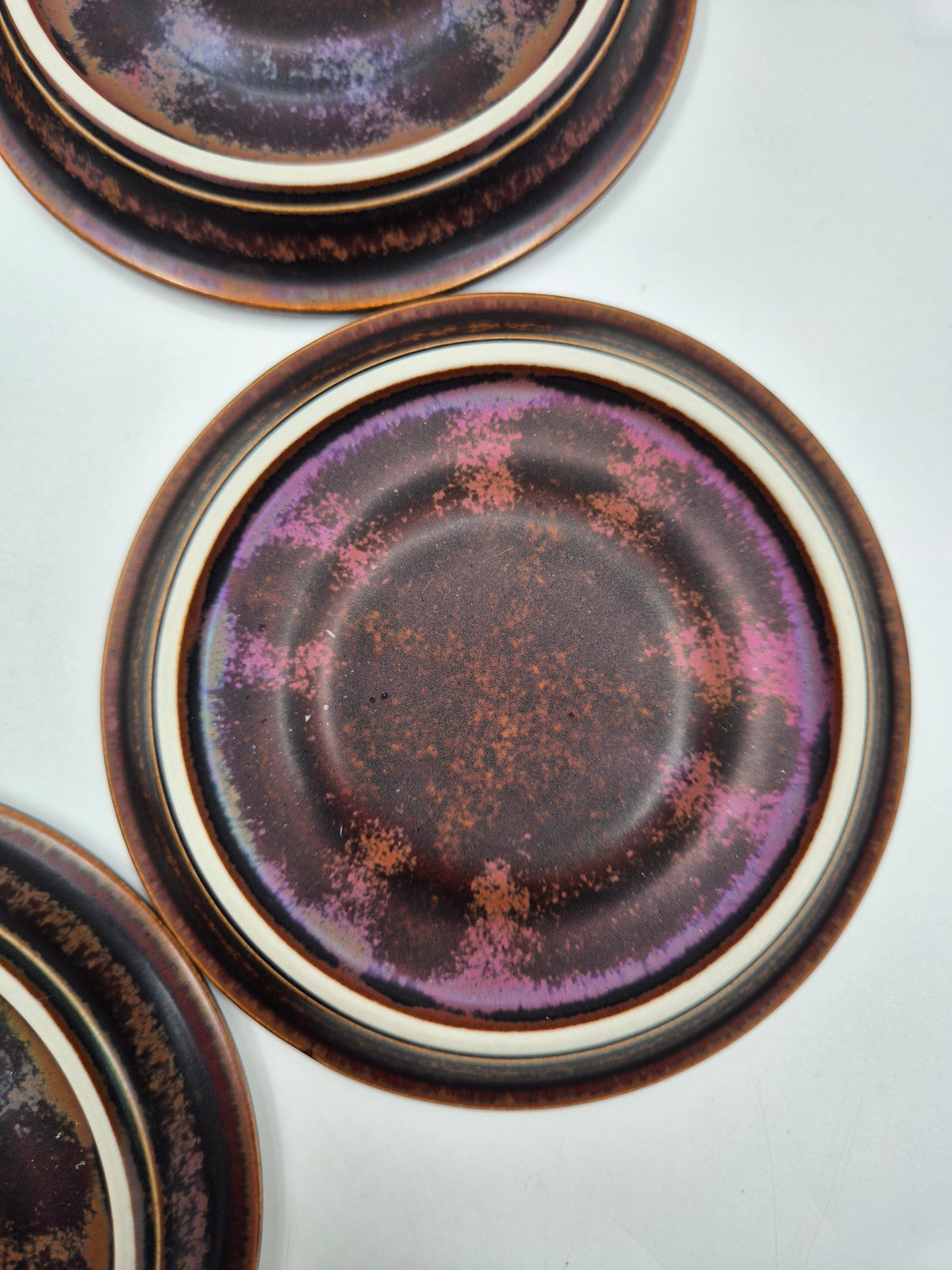 Arabia Ruska Vintage Coffee Cups and Saucers Set of 5 – Ulla Procopé, Finnish Stoneware, Scandinavian Design