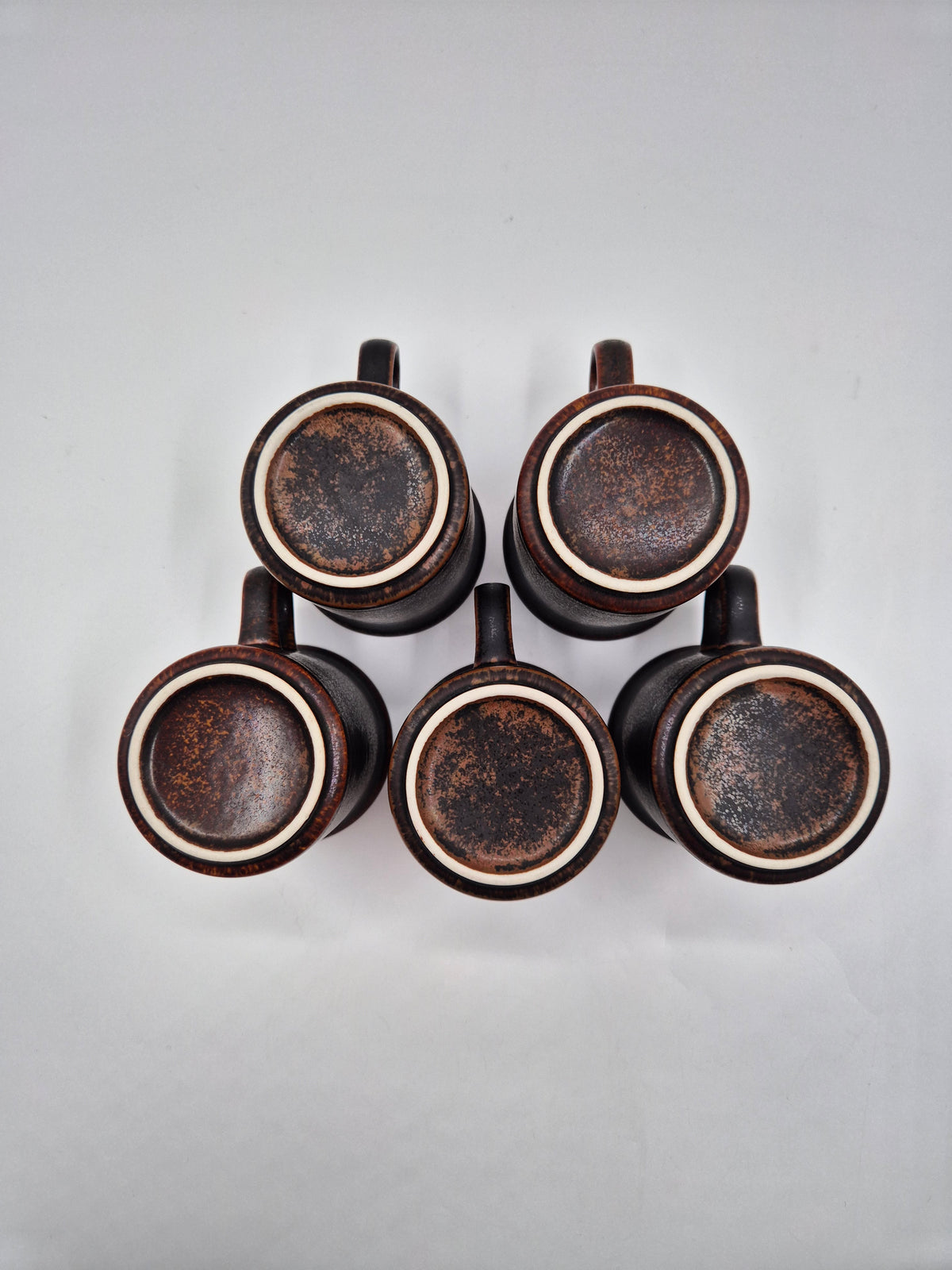 Arabia Finland Ruska Vintage Koffiekopje, Schoteltje &amp; Dessertbord – Mid-Century Aardewerk Set