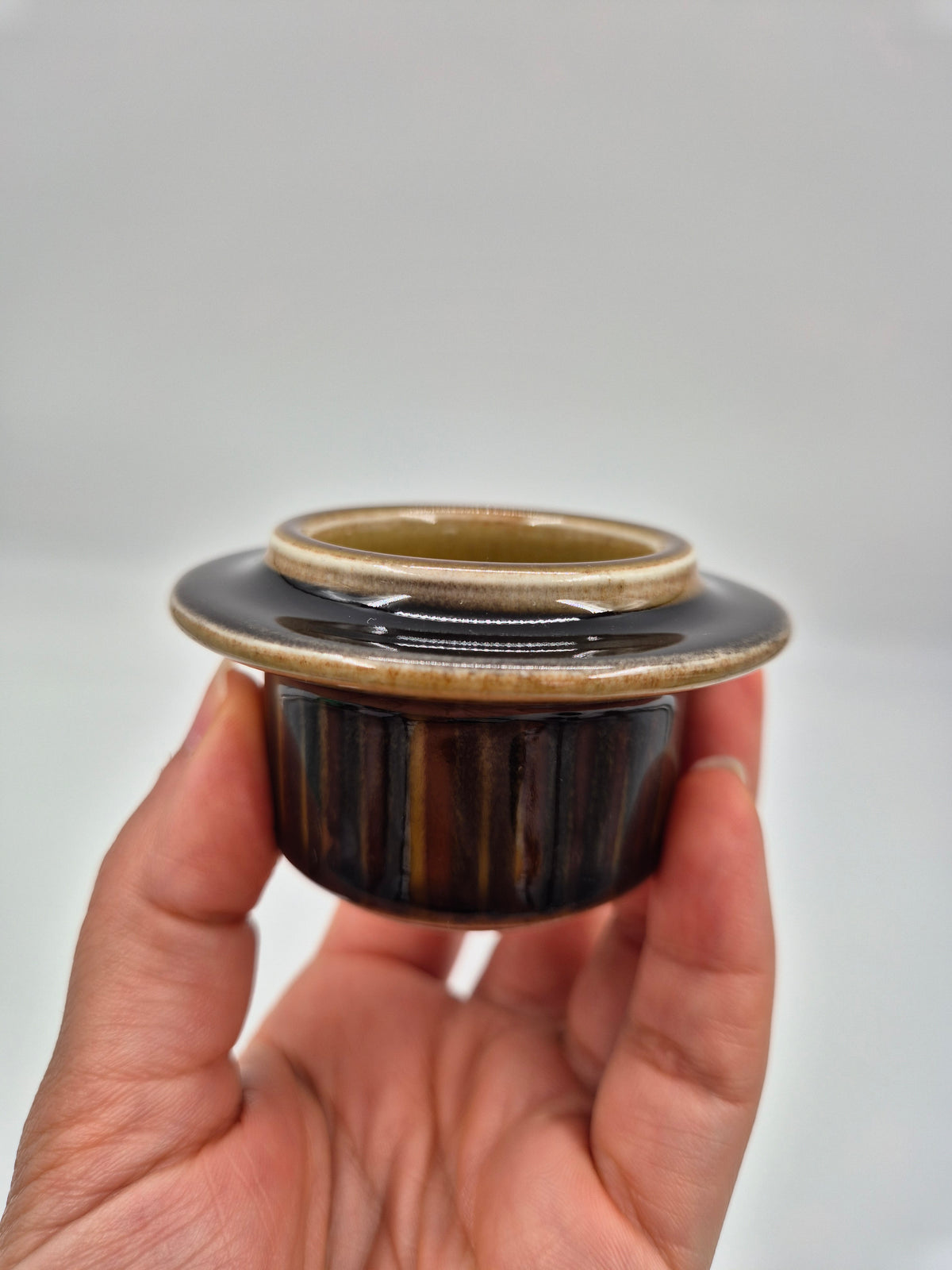 Set of 5, Arabia Kosmos Green Egg Cups, Gunvor Olin-Grönqvist, 1964–1976